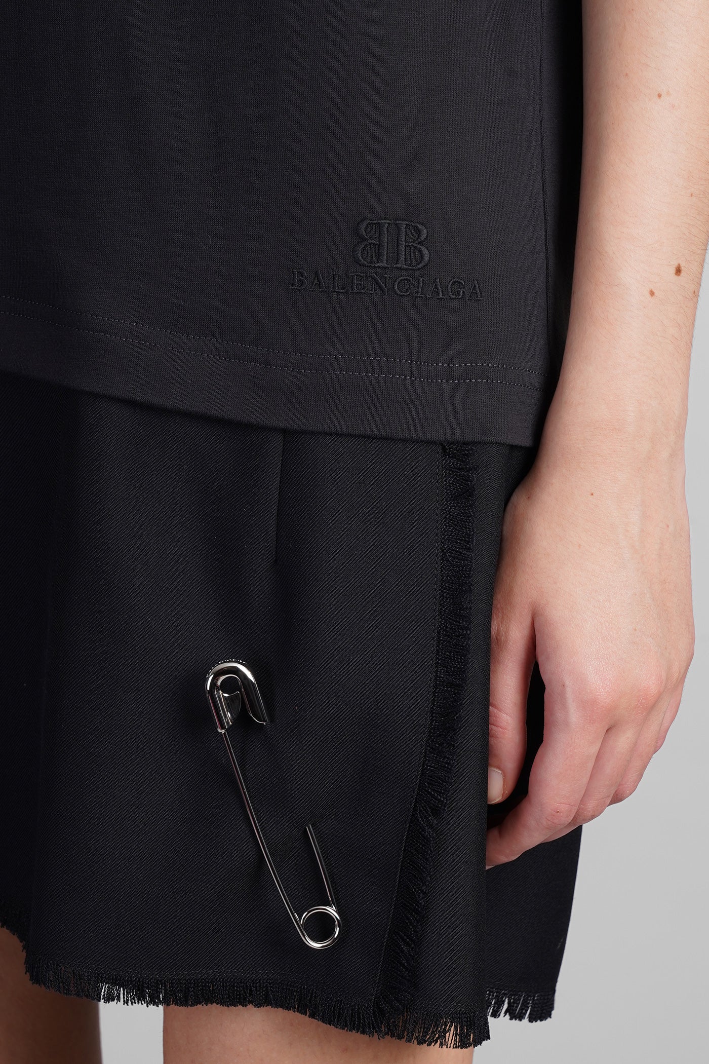 Mini dress in black cotton - Image 5