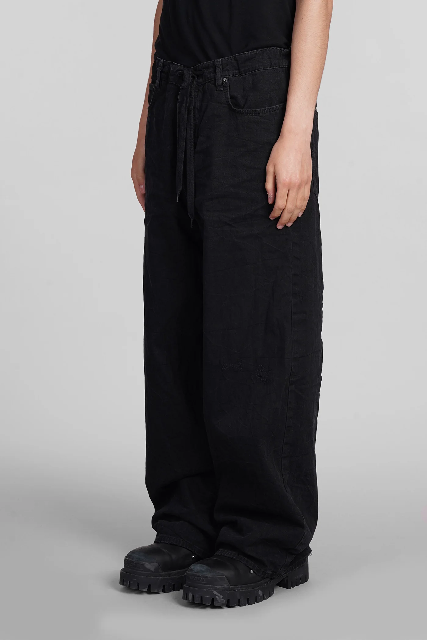 Pants in black cotton - Image 4