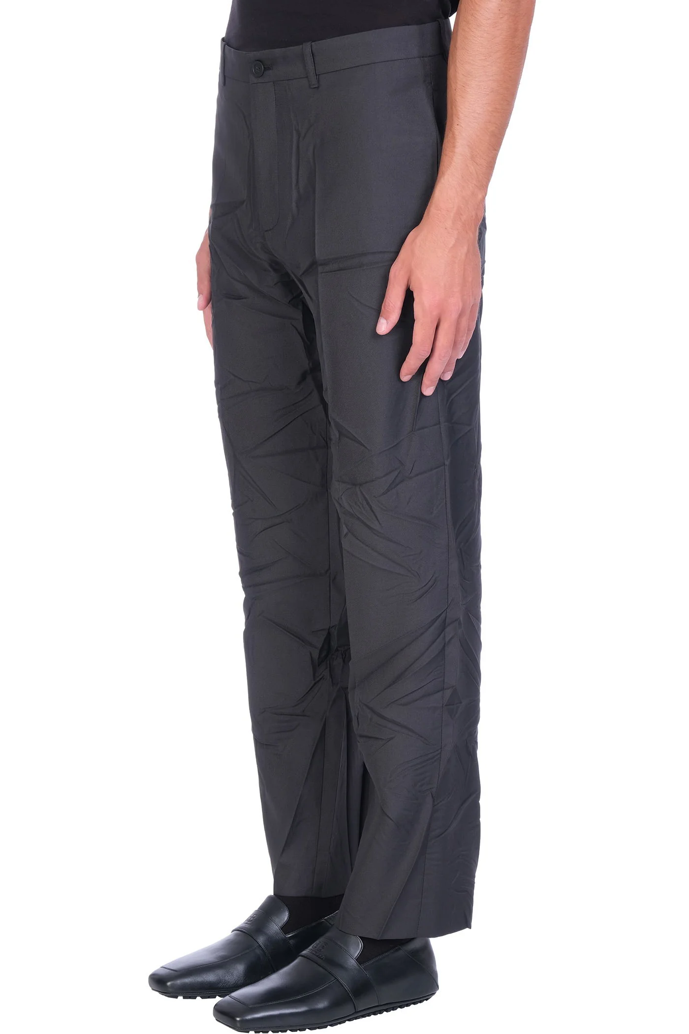 Pants in black polyester - Image 4