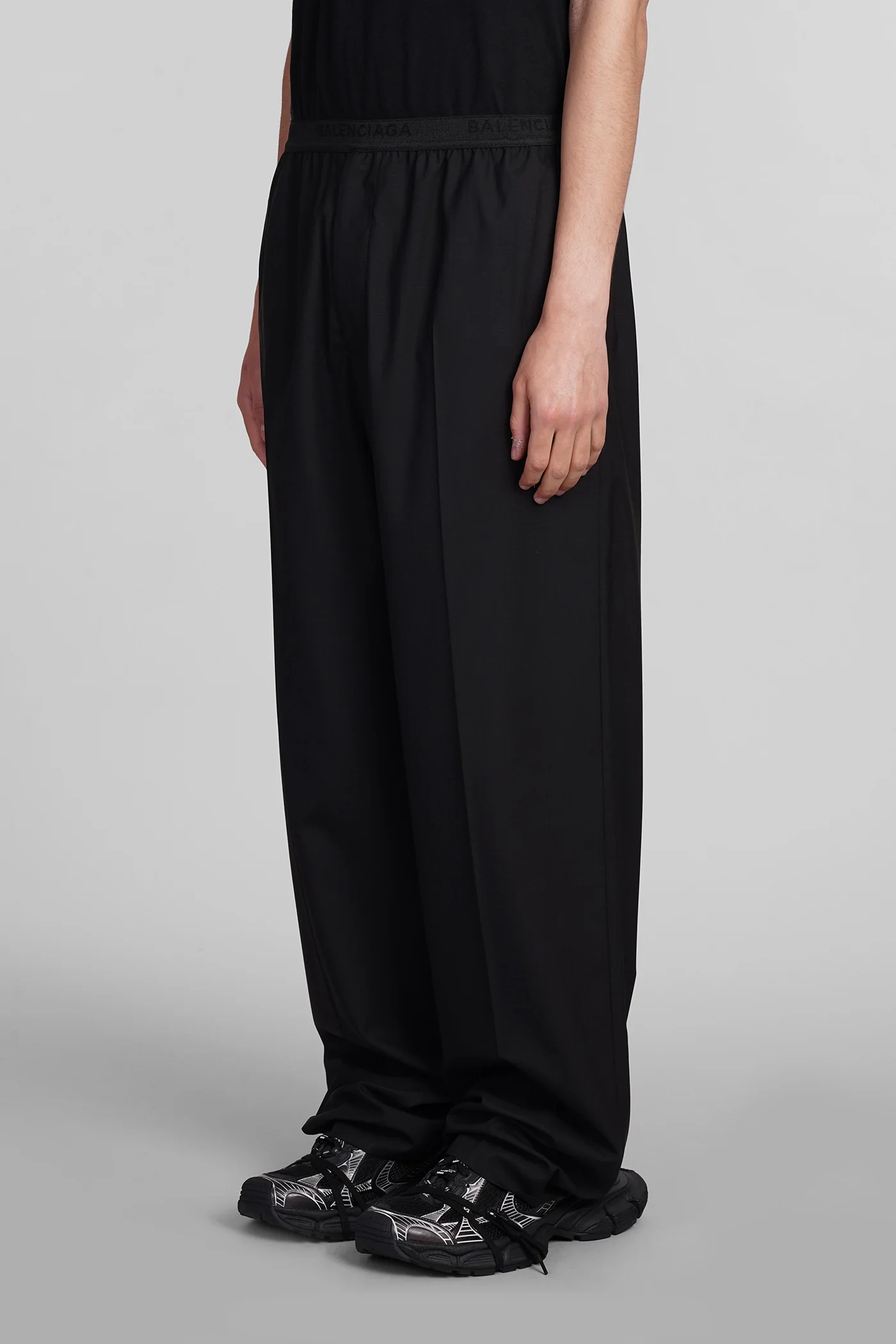 Pants in black wool - Image 4