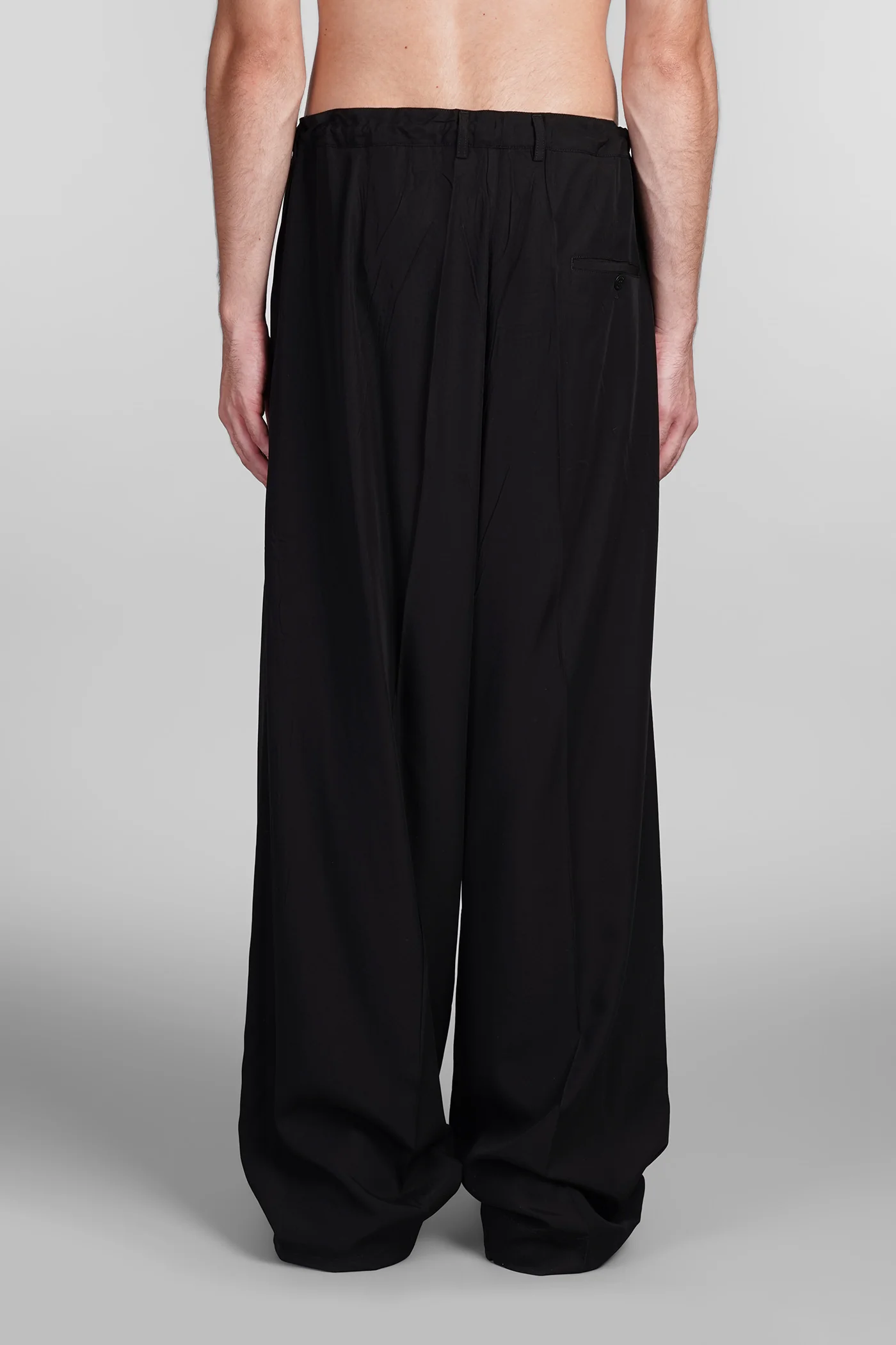 Pants in black wool and polyester - Image 3