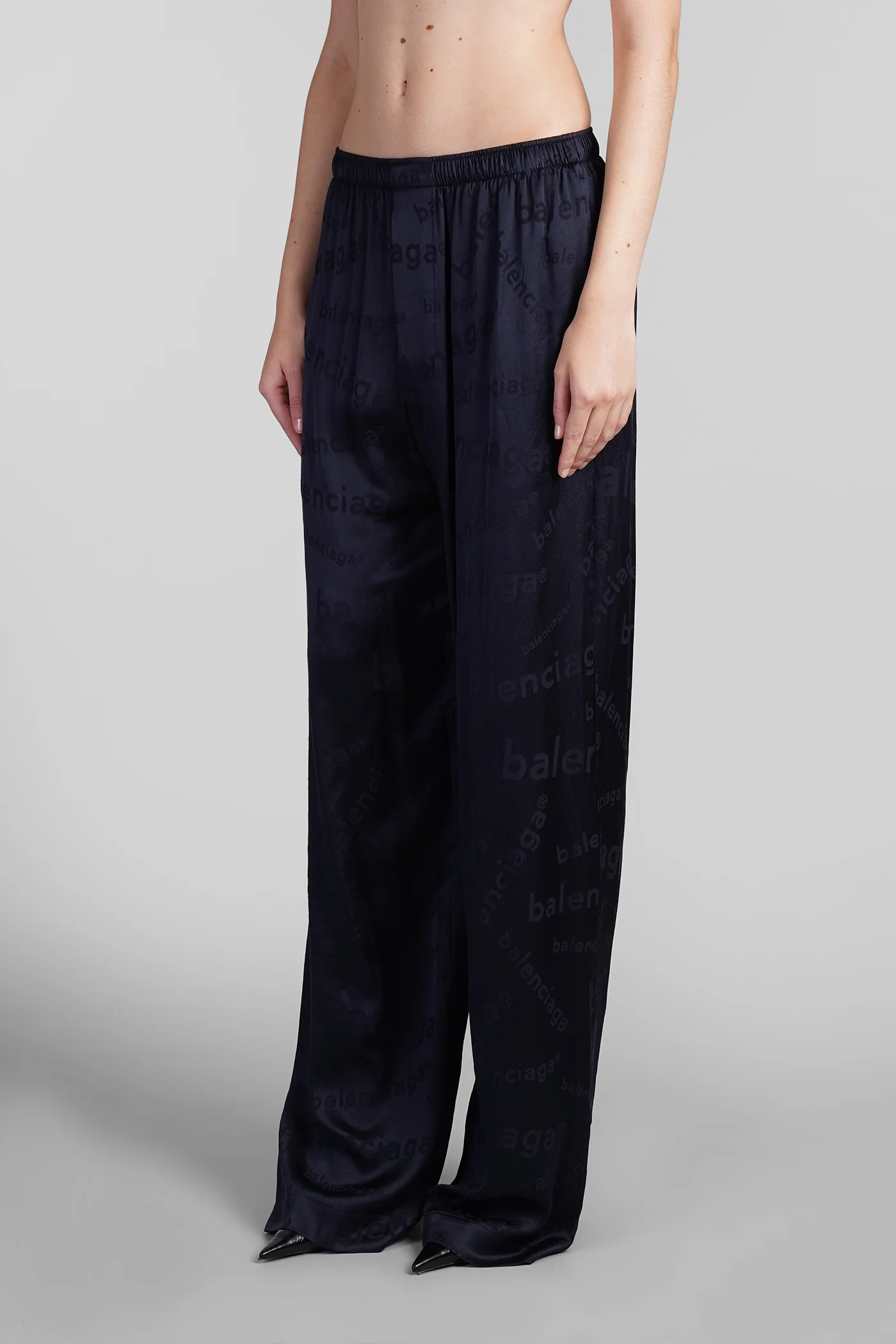 Pants in blue silk - Image 4