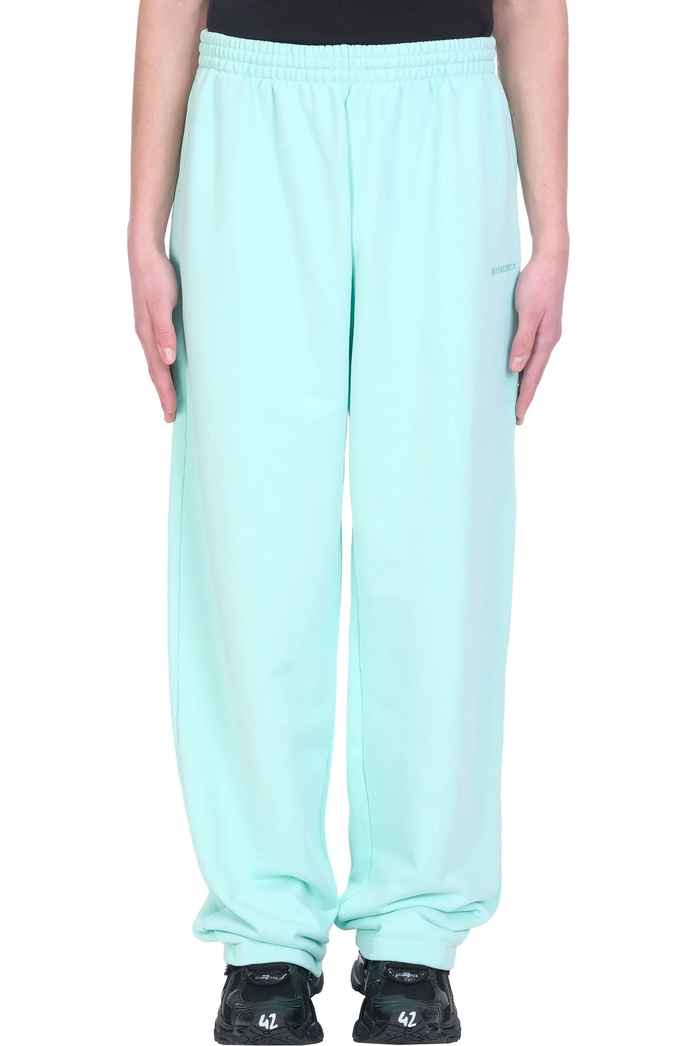 Pants in green cotton