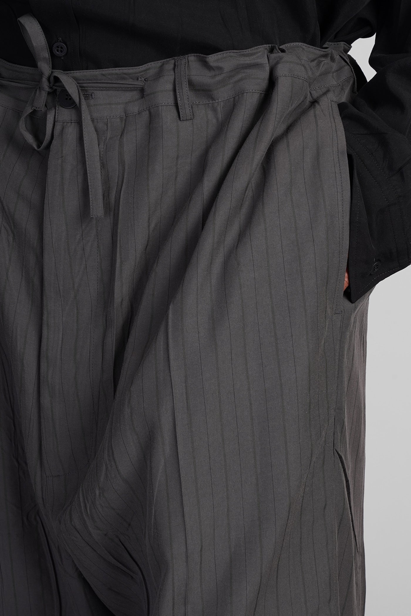 Pants in green wool and polyester - Image 5
