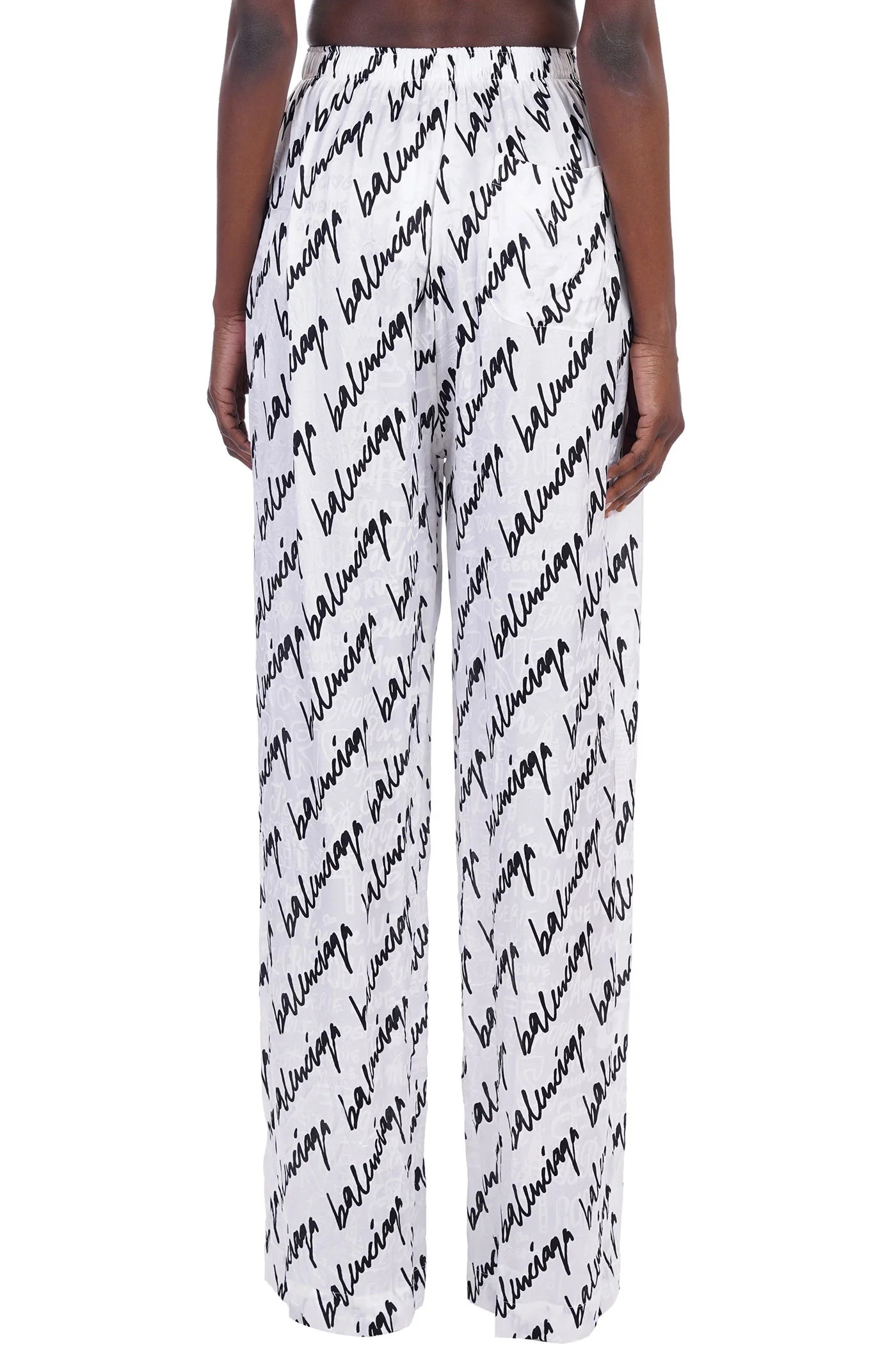 Pants in white silk - Image 3
