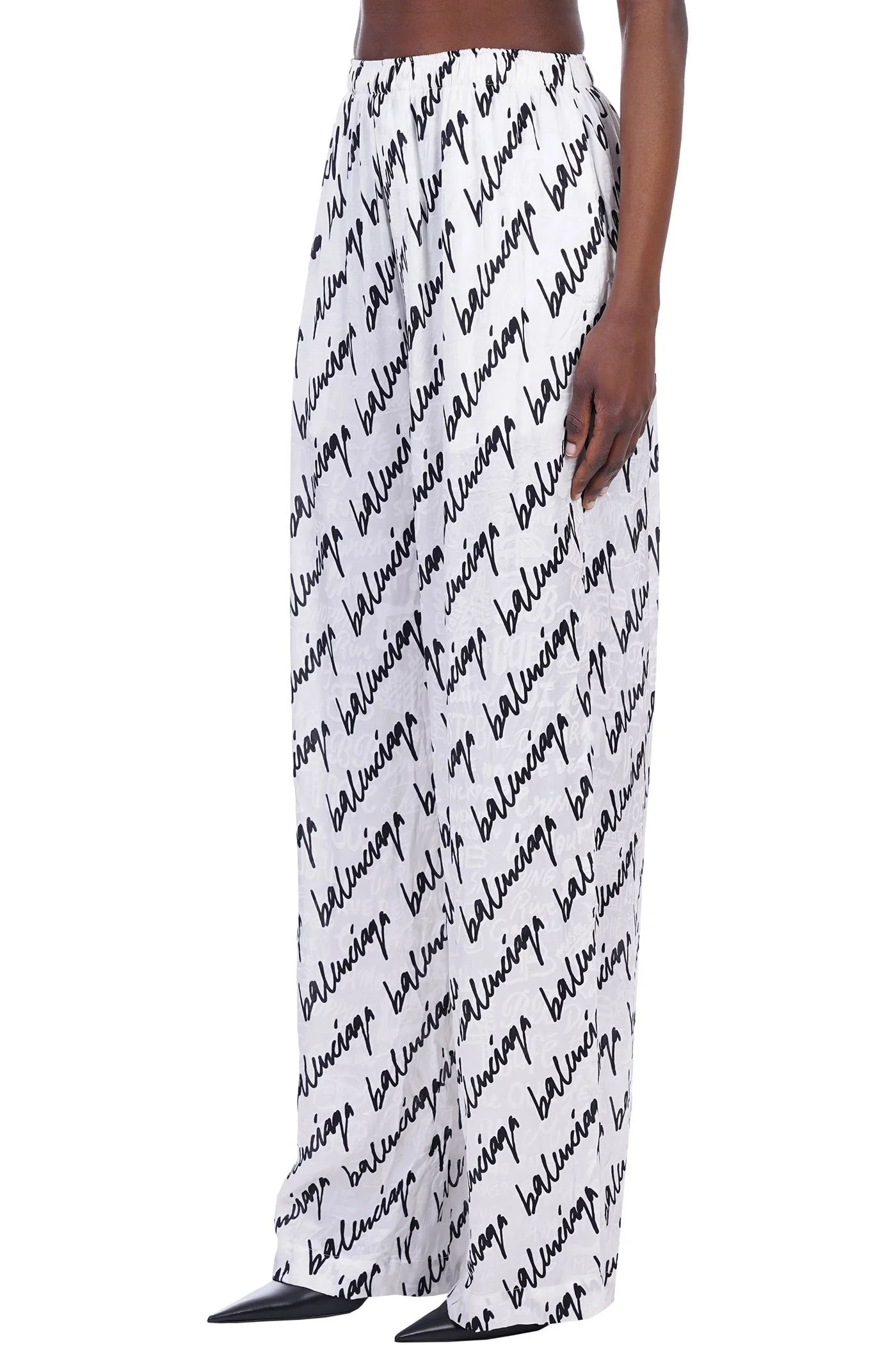Pants in white silk - Image 4
