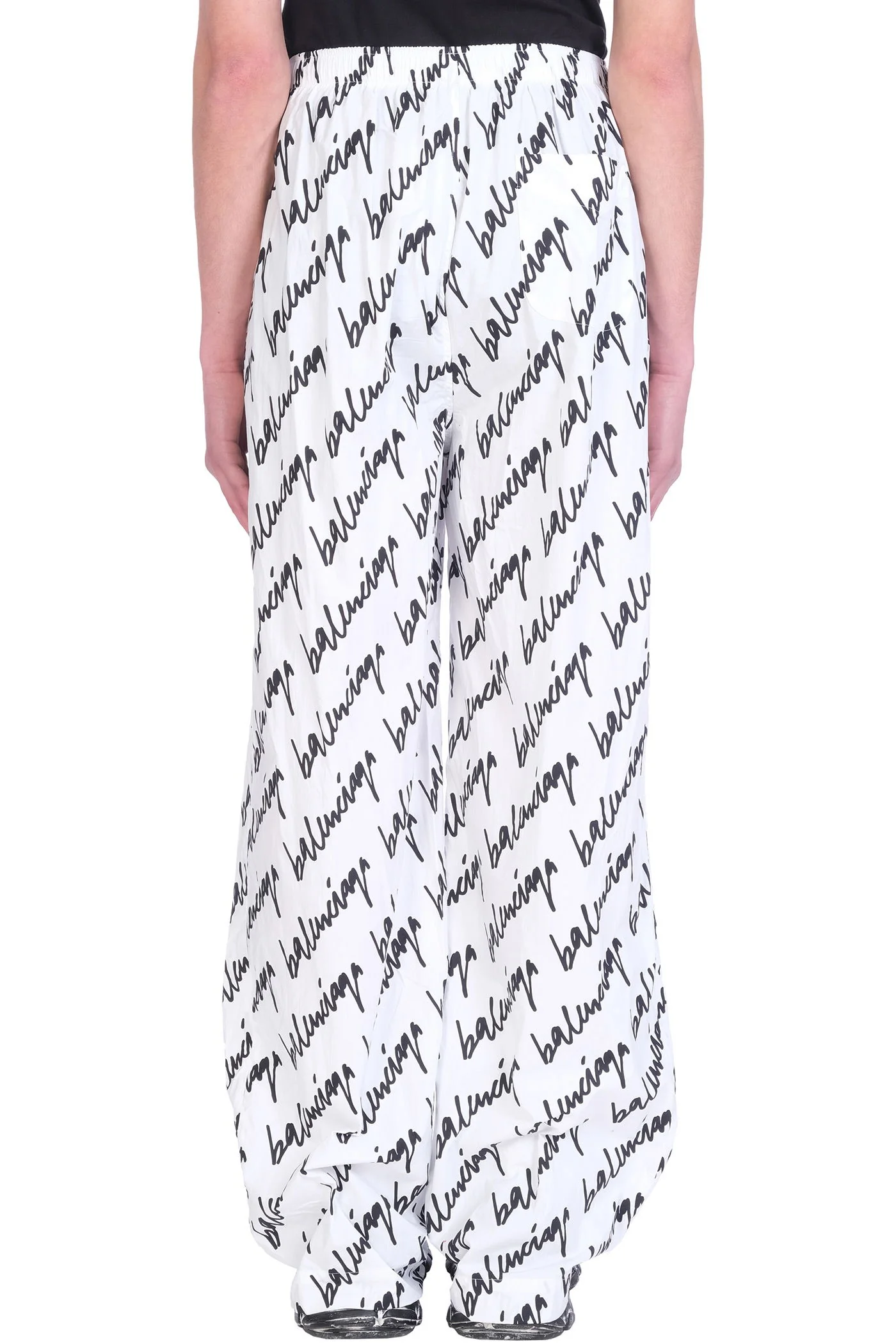 Pants in white synthetic fibers - Image 3