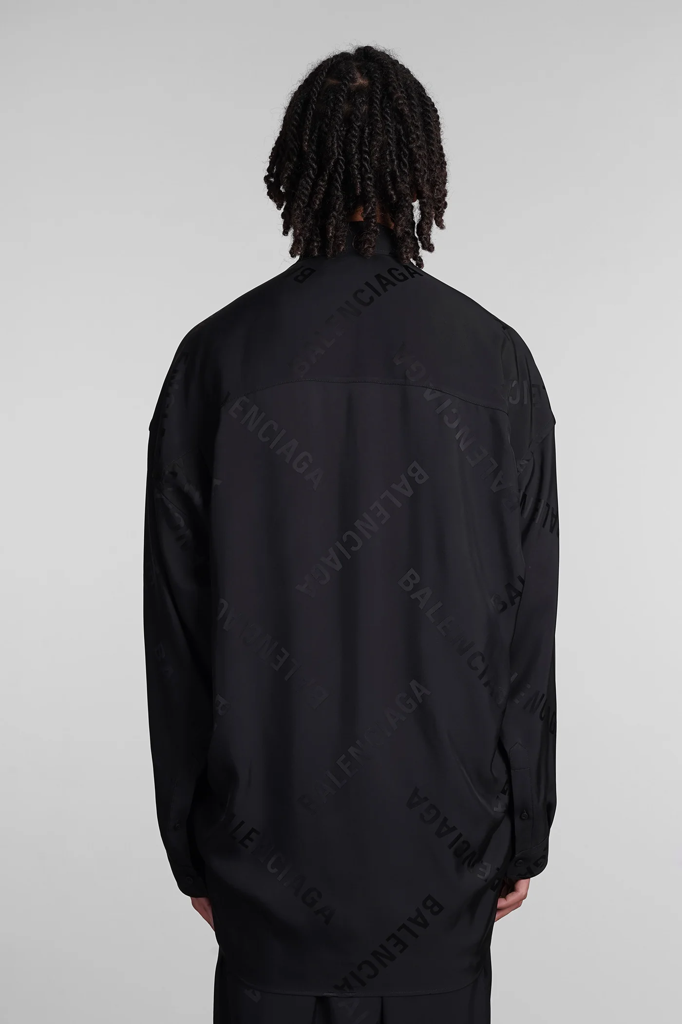 Shirt in black viscose - Image 3