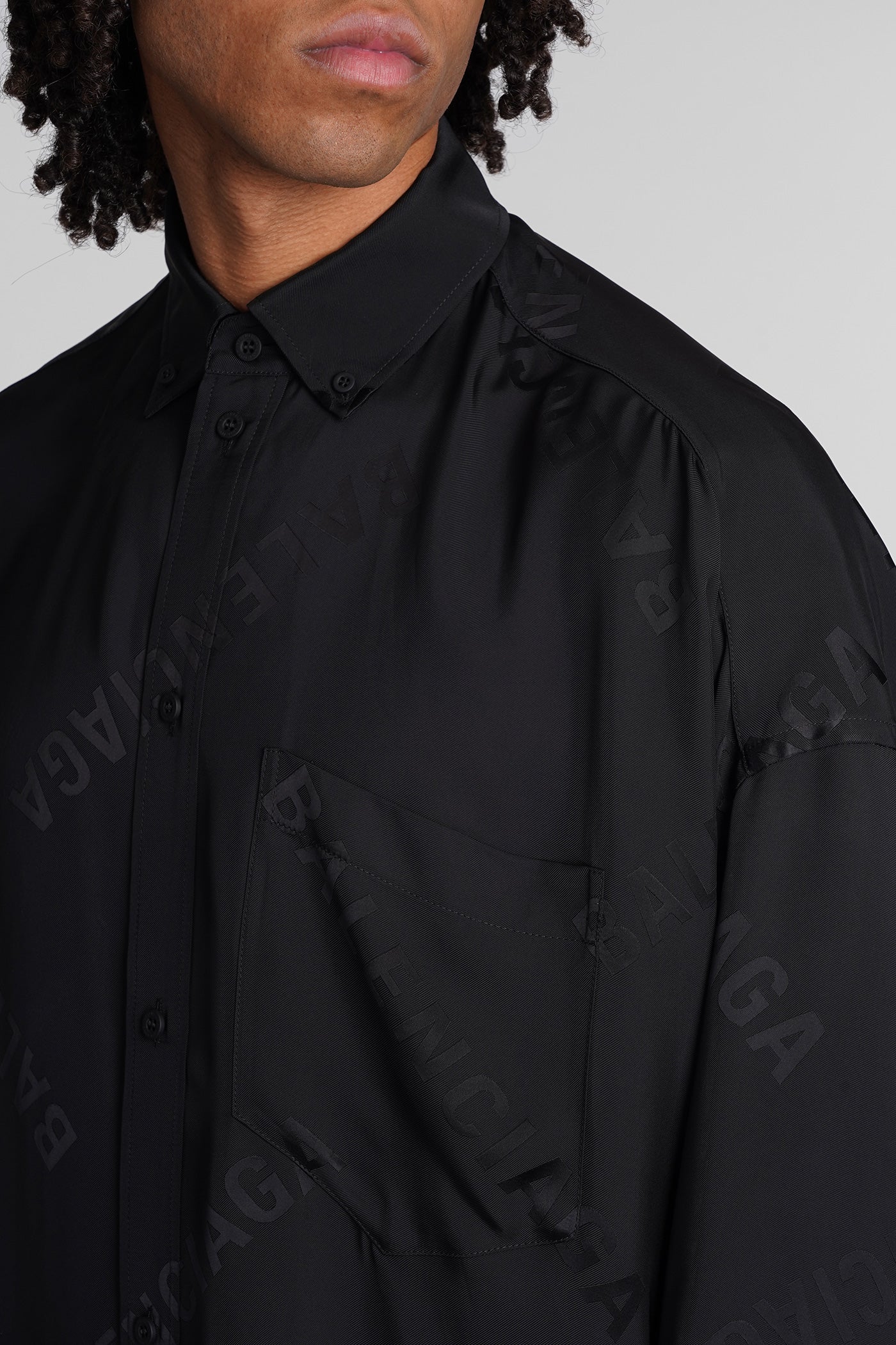 Shirt in black viscose - Image 5