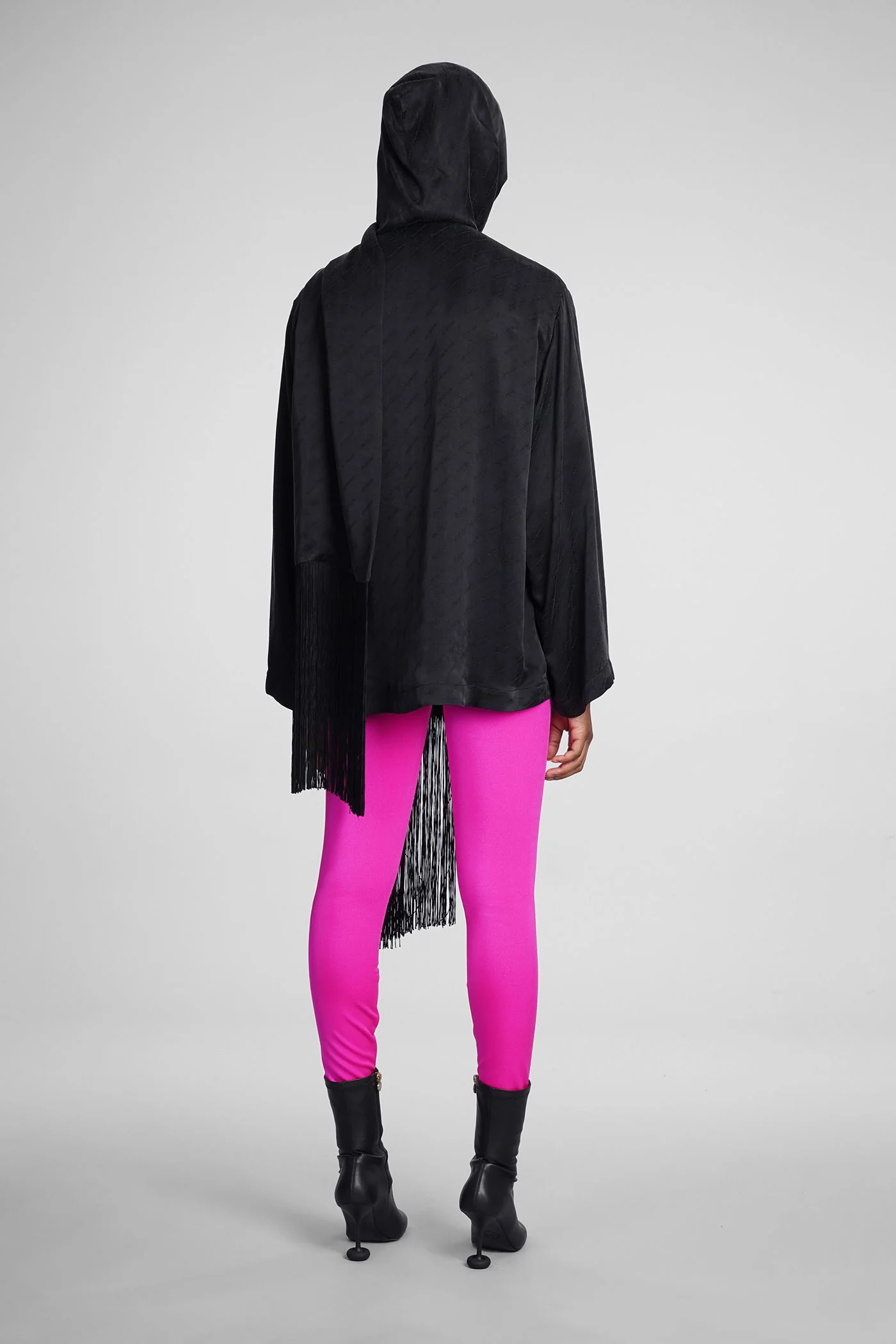 Shirt in black viscose - Image 3
