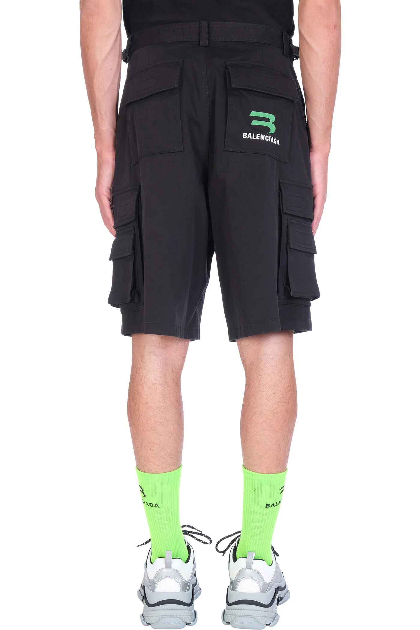 Shorts in black polyester - Image 3