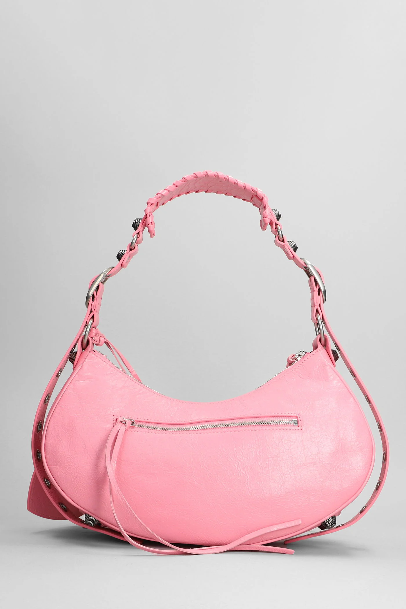Shoulder bag in rose-pink leather - Image 3