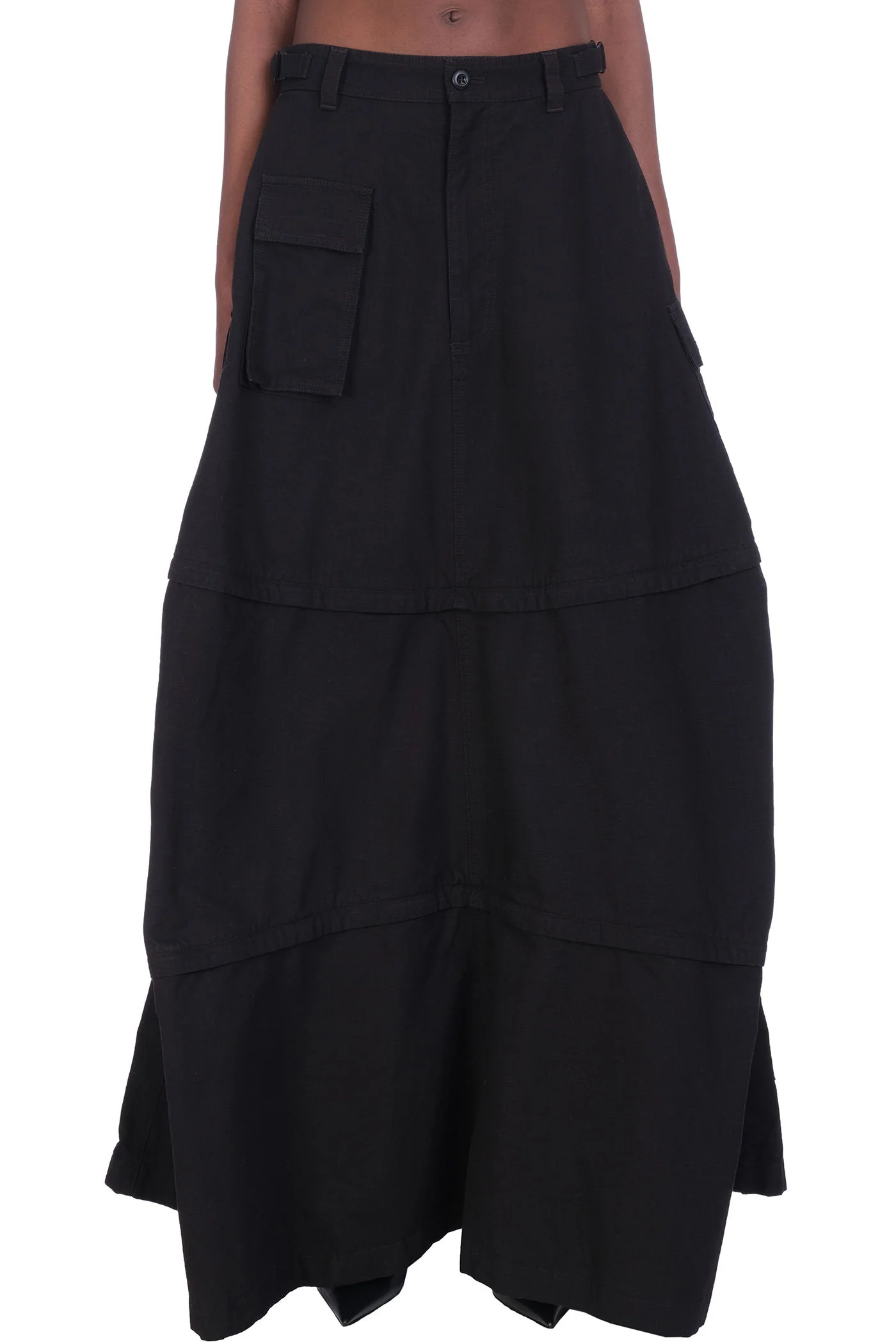 Skirt in black cotton
