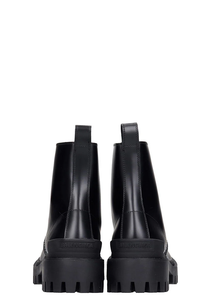 Strike Combat boots in black leather - Image 5
