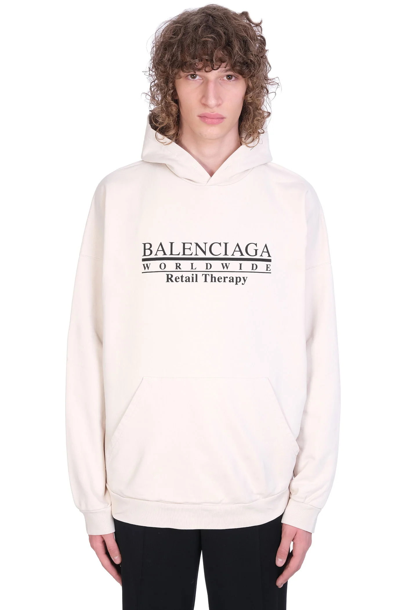 Sweatshirt in beige cotton