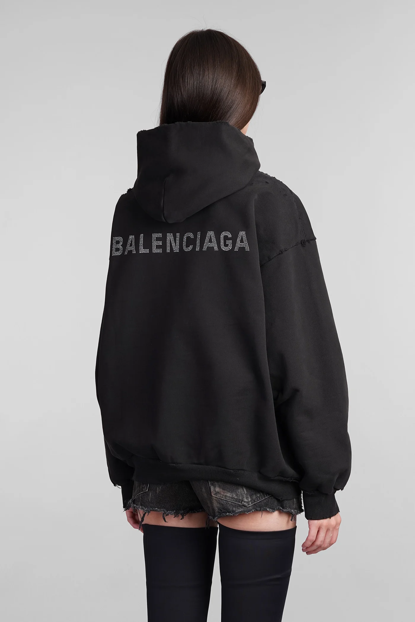 Sweatshirt in black cotton - Image 3