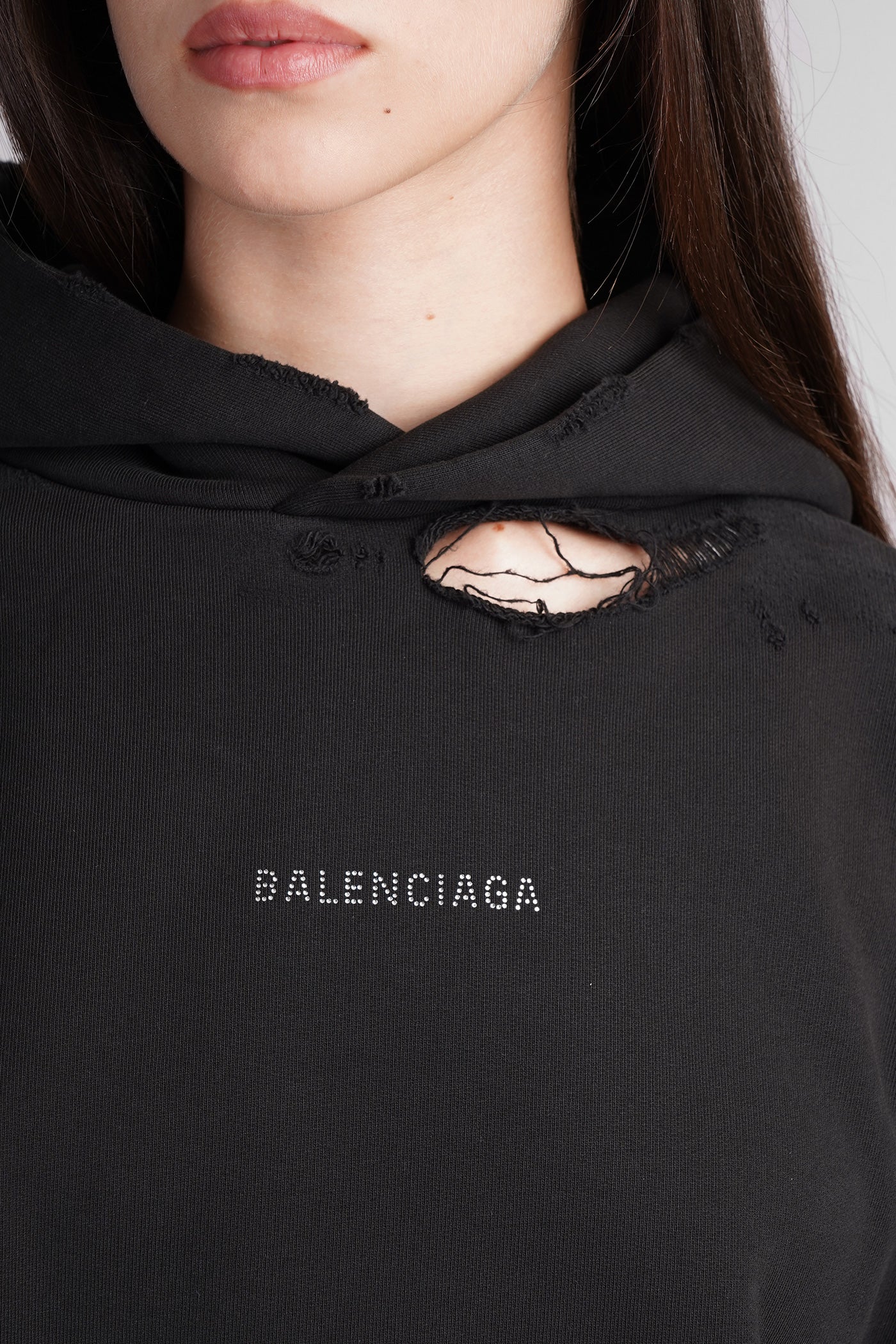 Sweatshirt in black cotton - Image 5