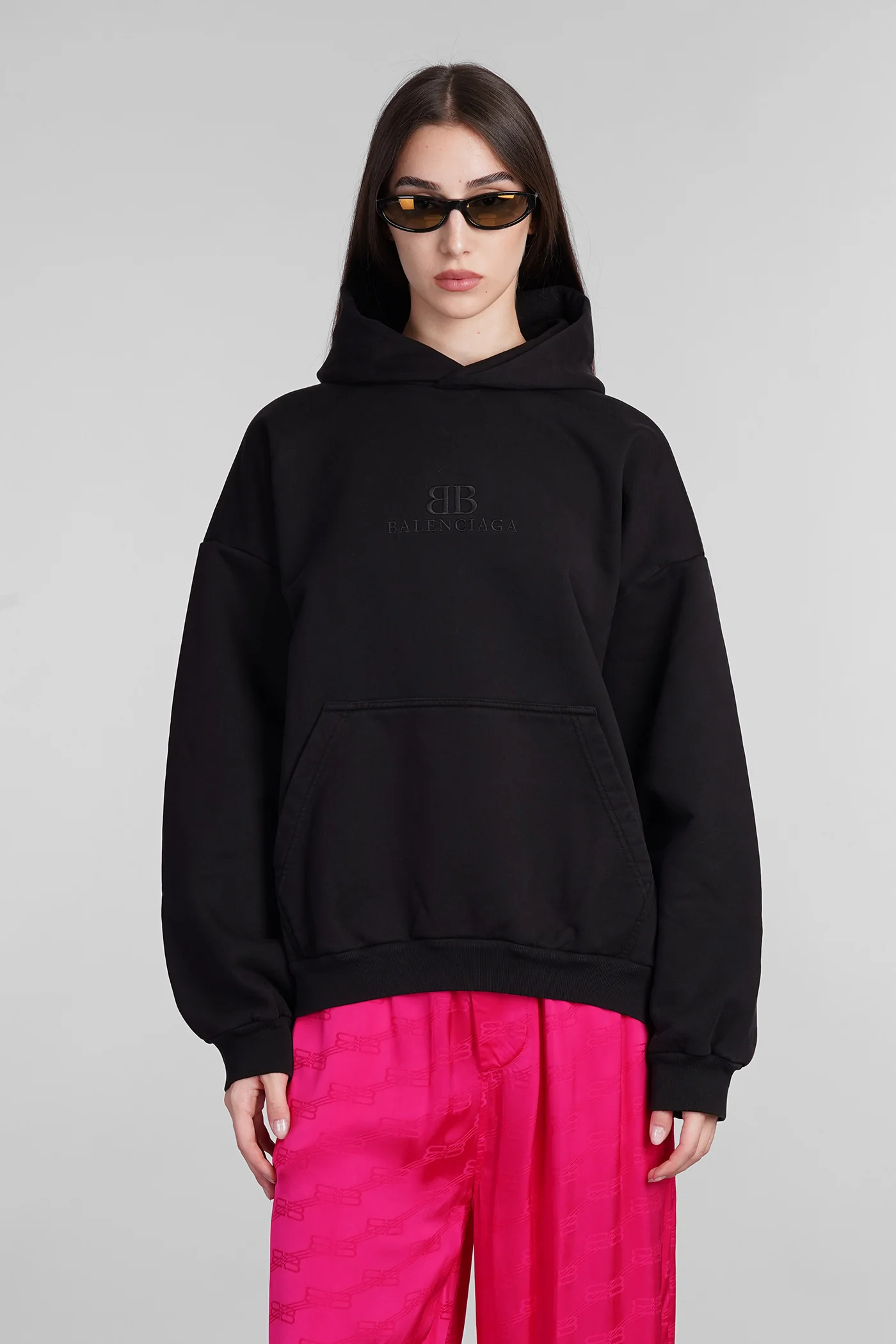 Sweatshirt in black cotton