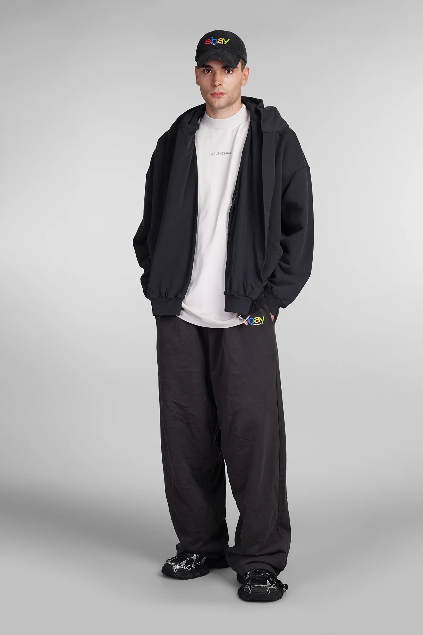 Sweatshirt in black cotton - Image 2