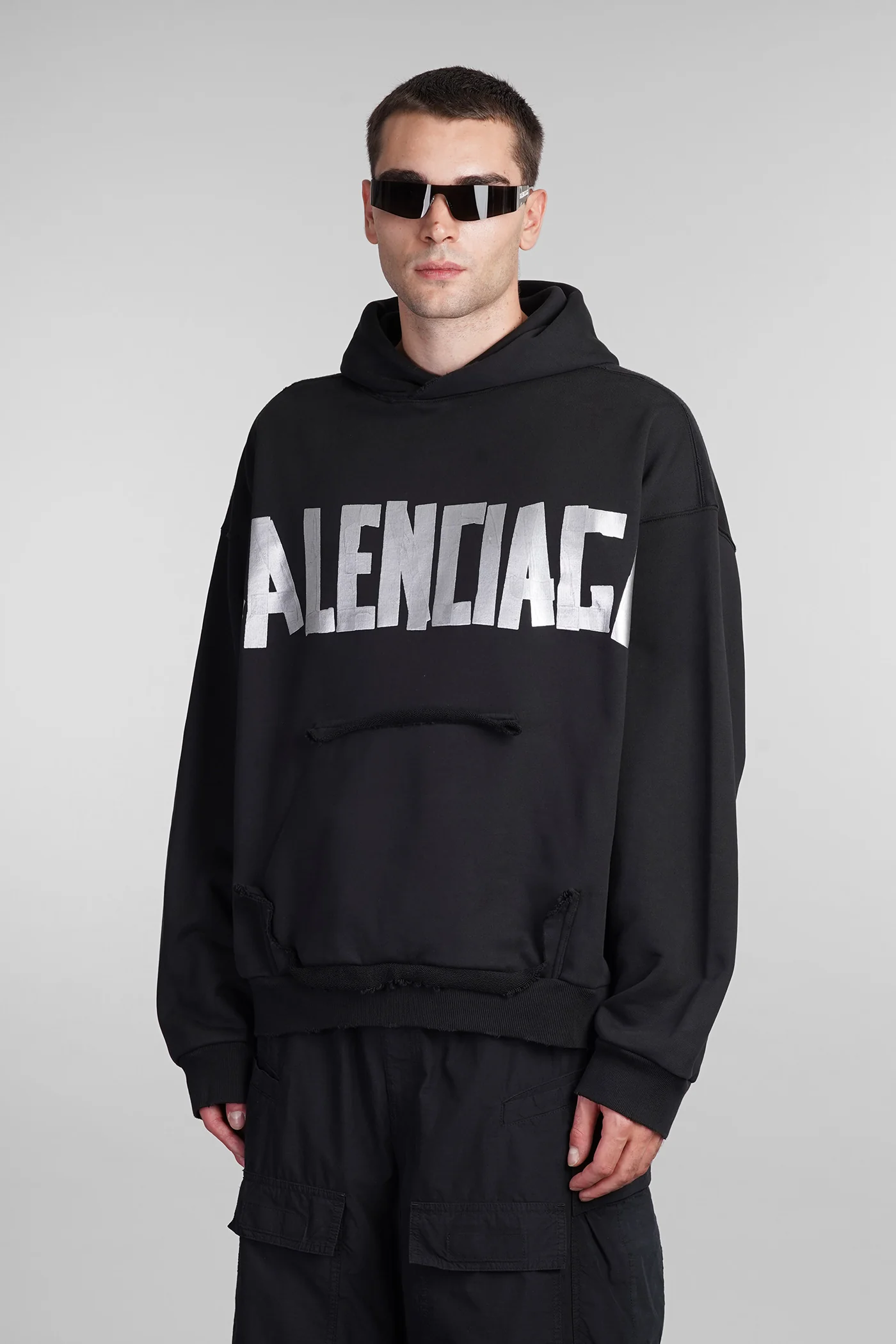 Sweatshirt in black cotton