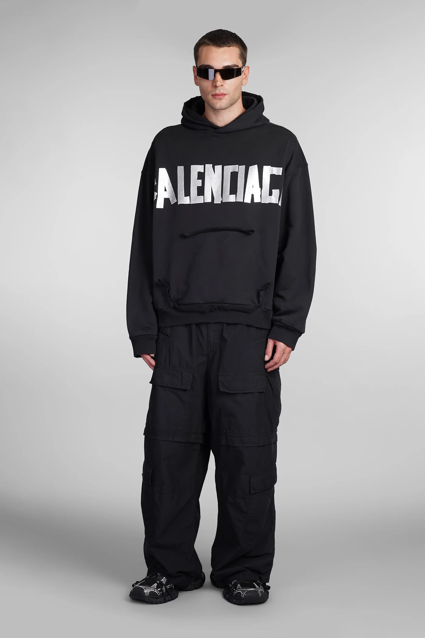 Sweatshirt in black cotton - Image 2