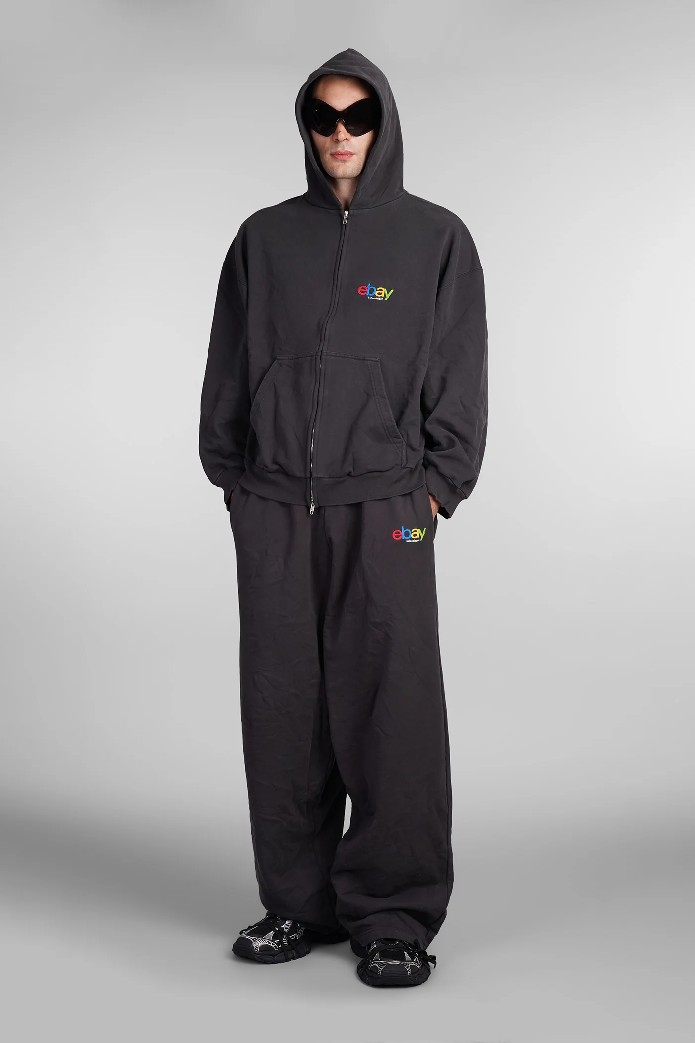 Sweatshirt in black cotton - Image 2
