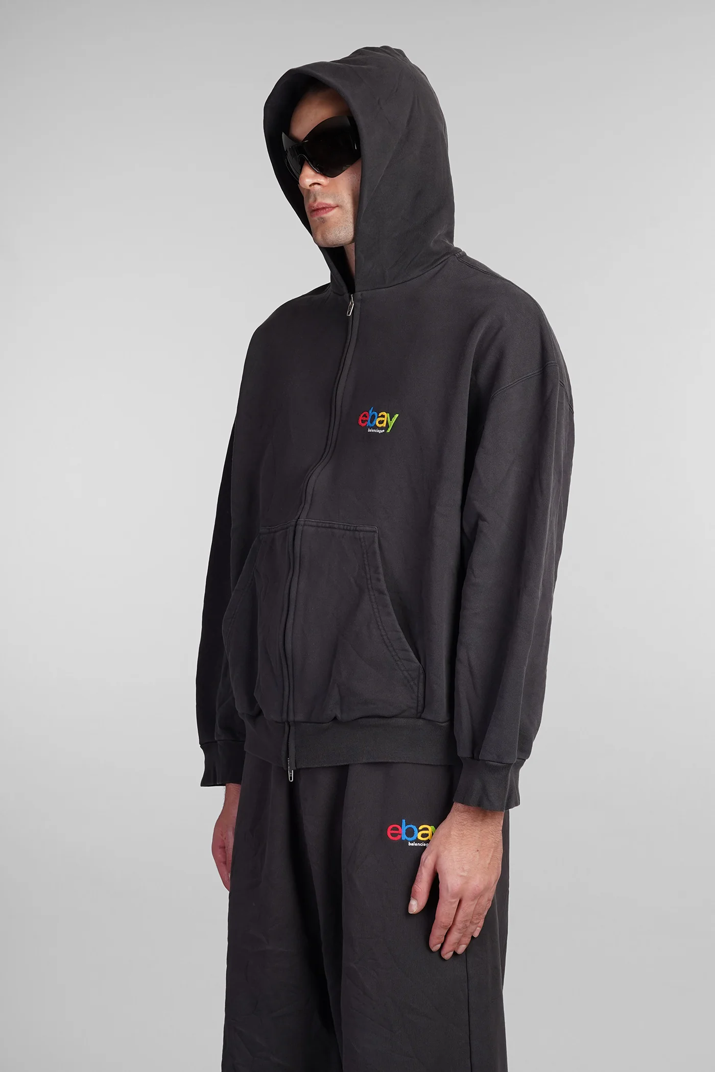 Sweatshirt in black cotton - Image 4