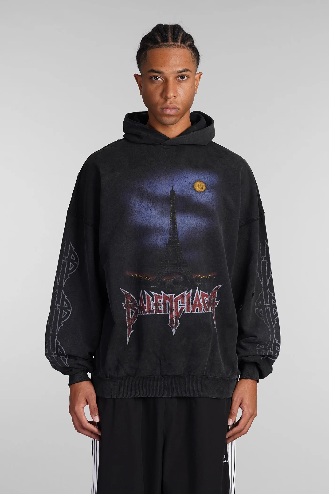 Sweatshirt in black cotton