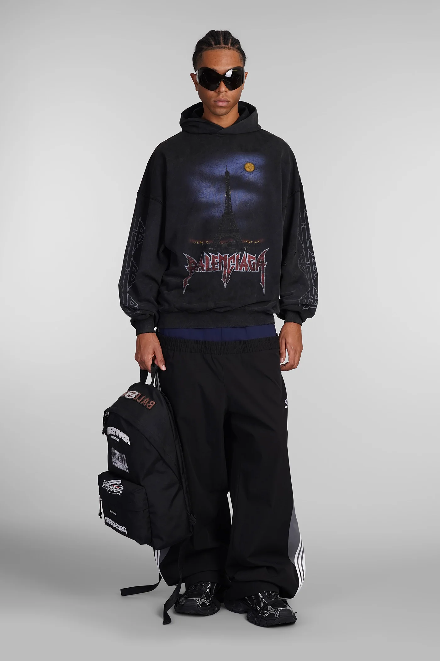 Sweatshirt in black cotton - Image 2