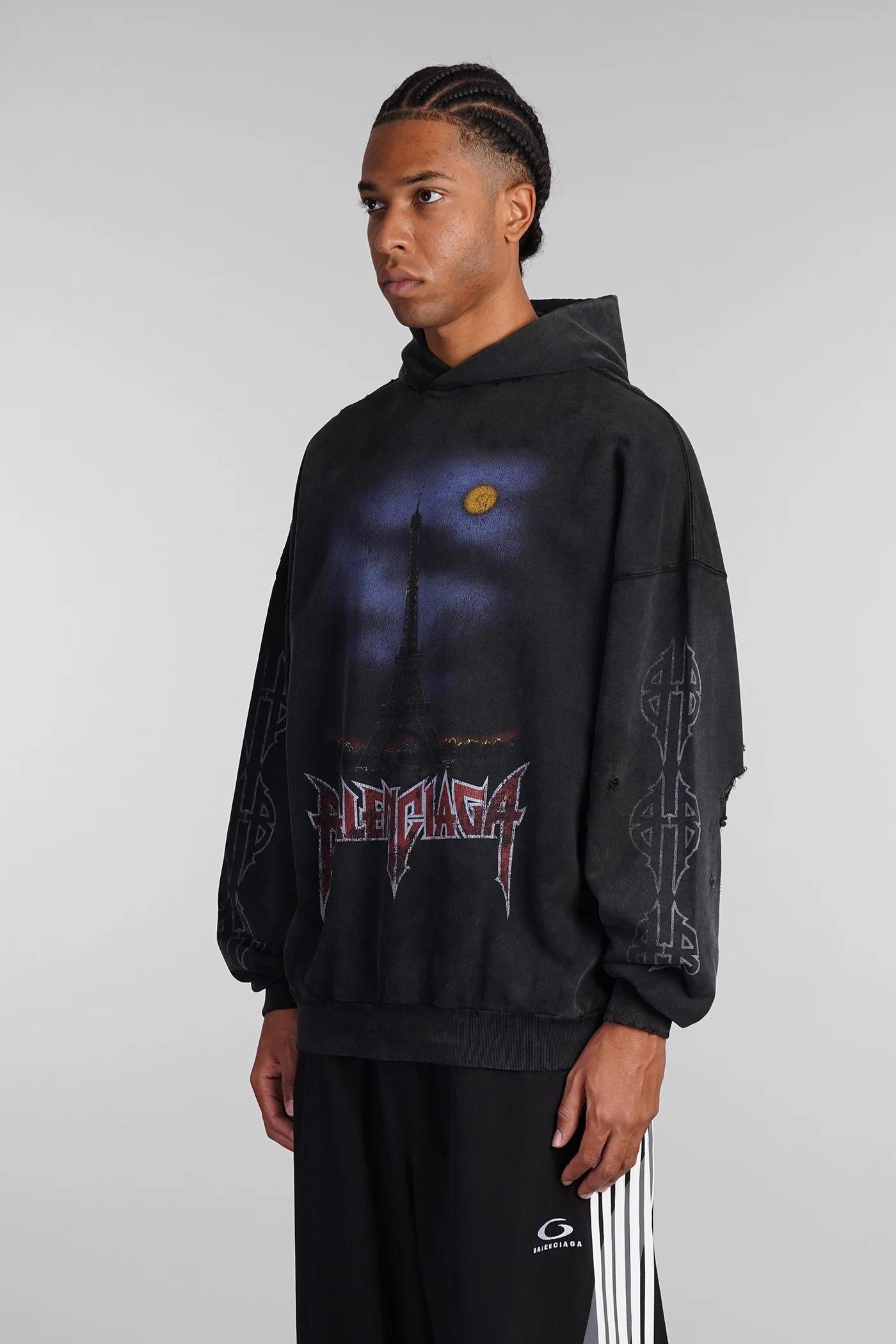 Sweatshirt in black cotton - Image 4