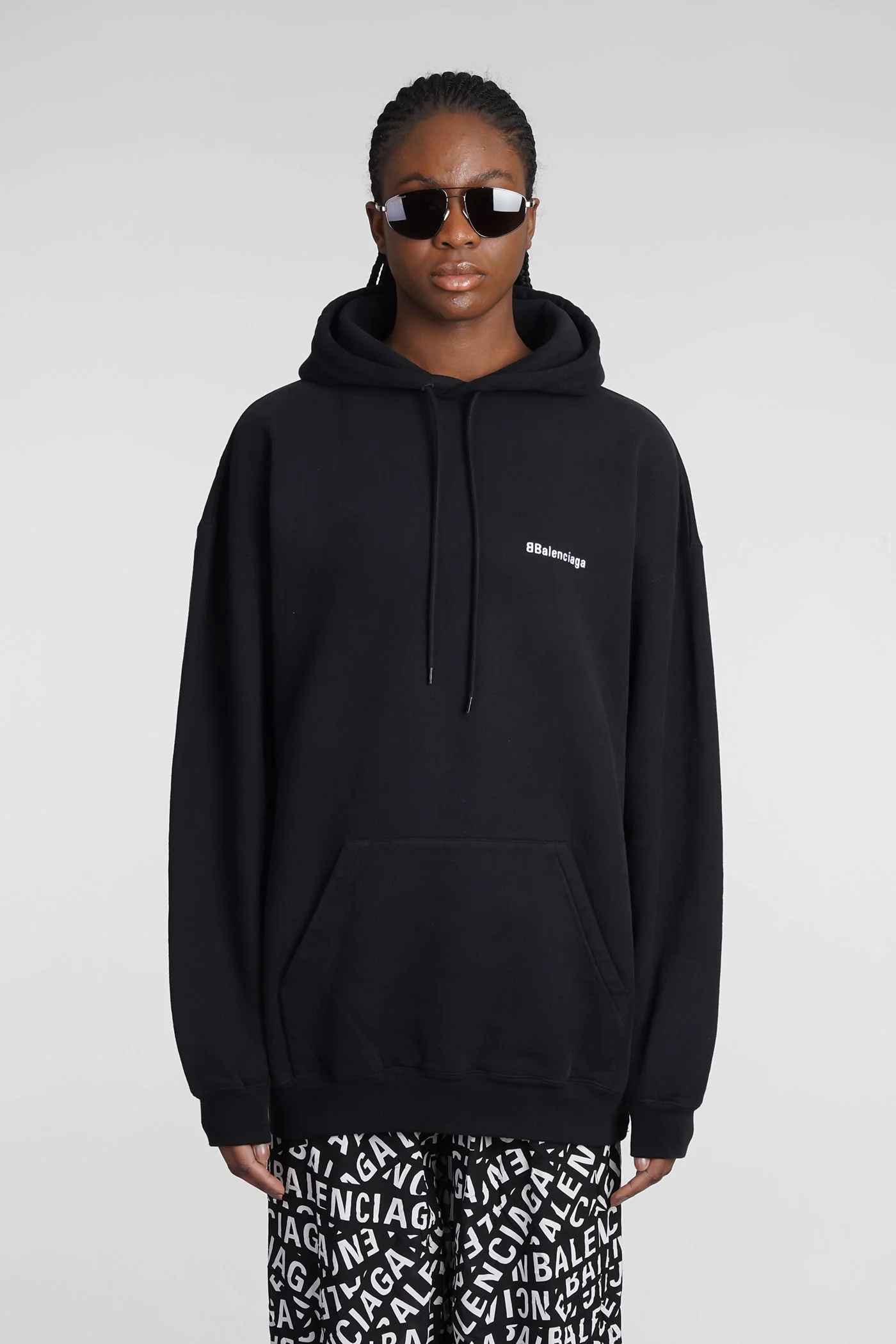 Sweatshirt in black cotton