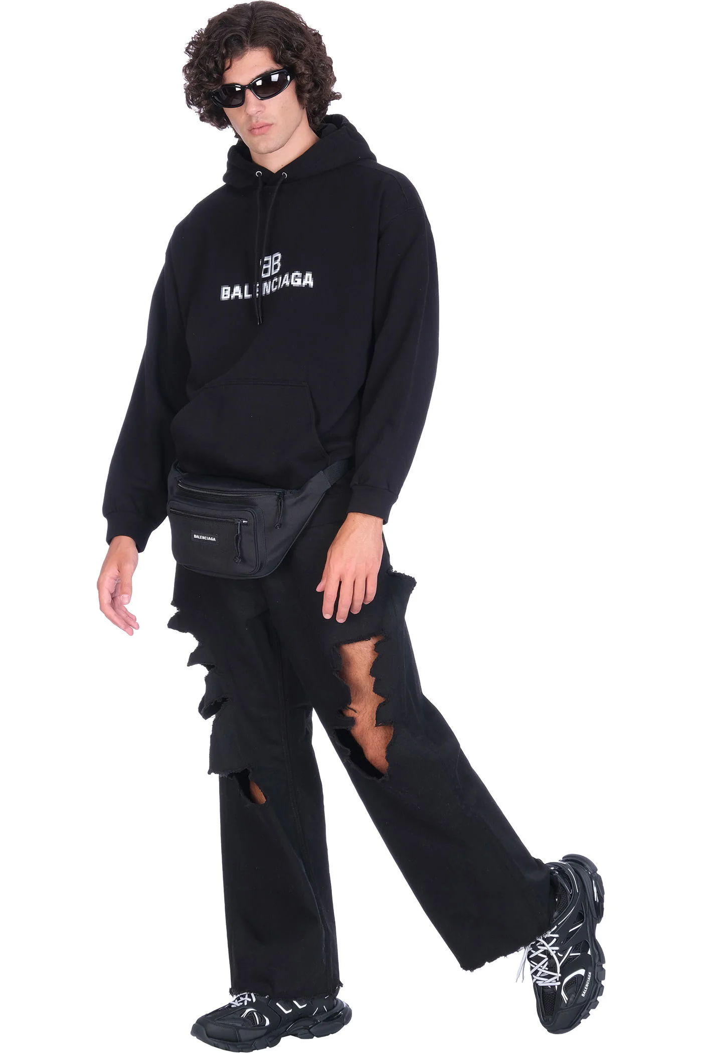 Sweatshirt in black cotton - Image 2