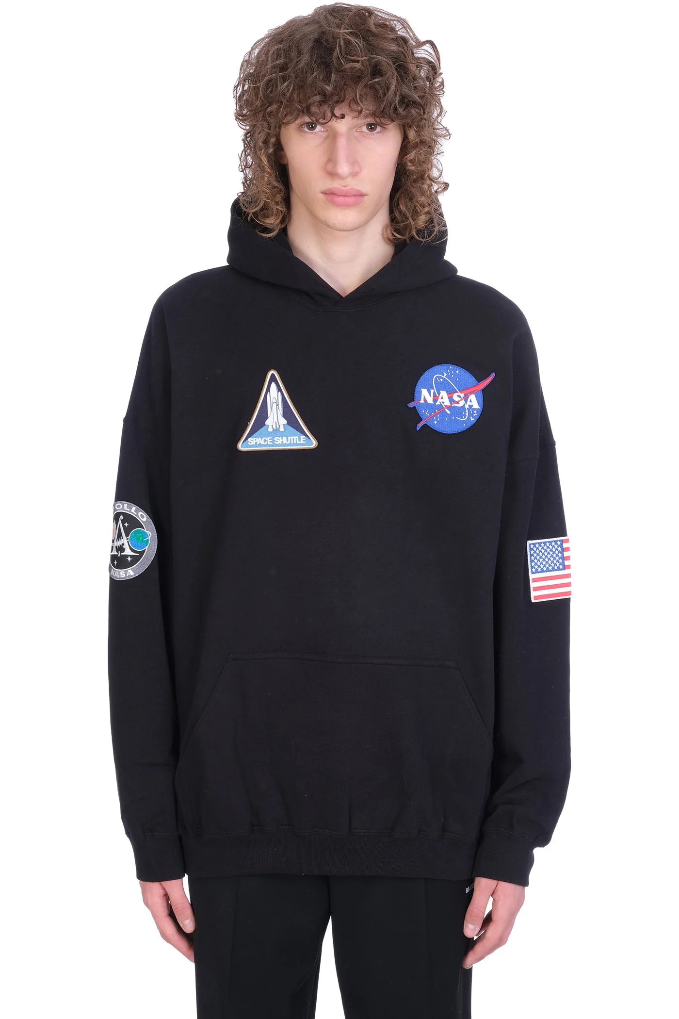 Sweatshirt in black cotton