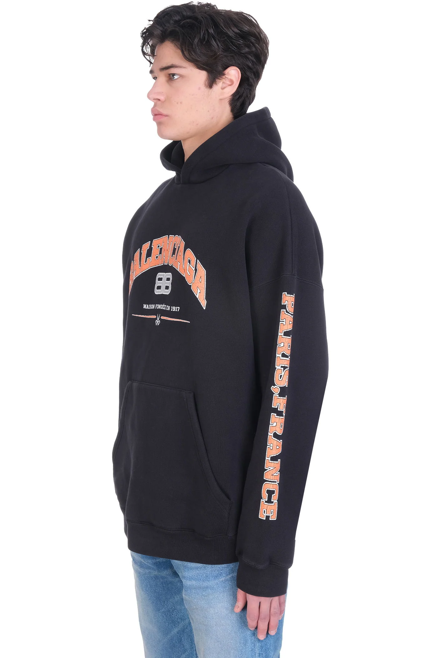 Sweatshirt in black cotton - Image 4
