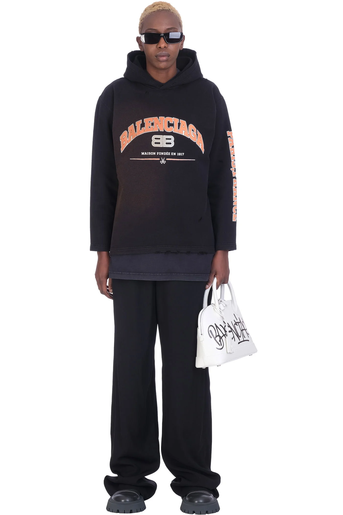 Sweatshirt in black cotton - Image 2