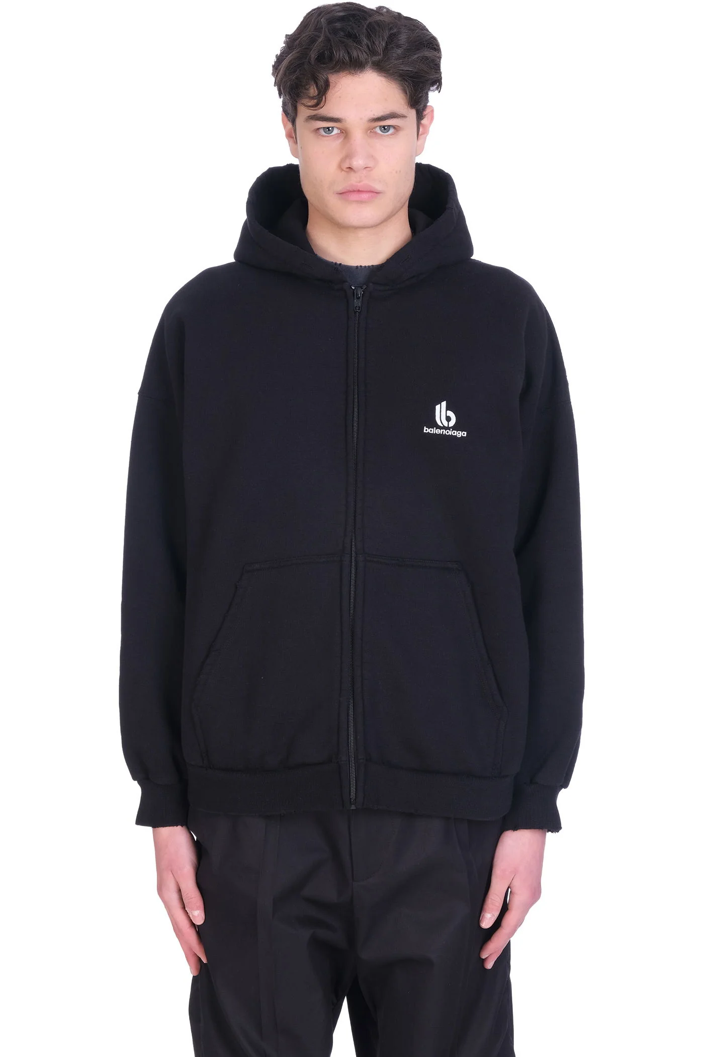 Sweatshirt in black cotton