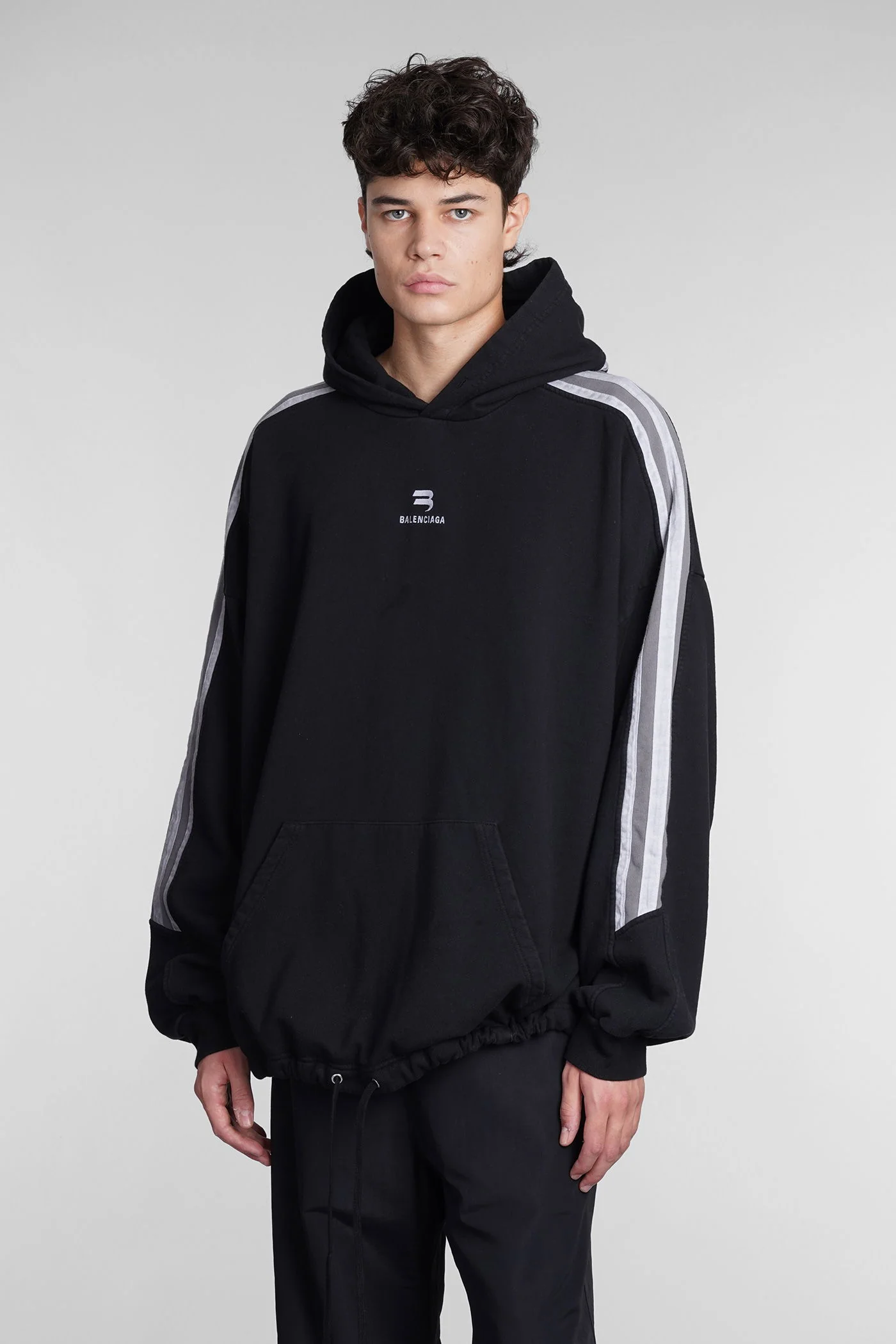 Sweatshirt in black cotton