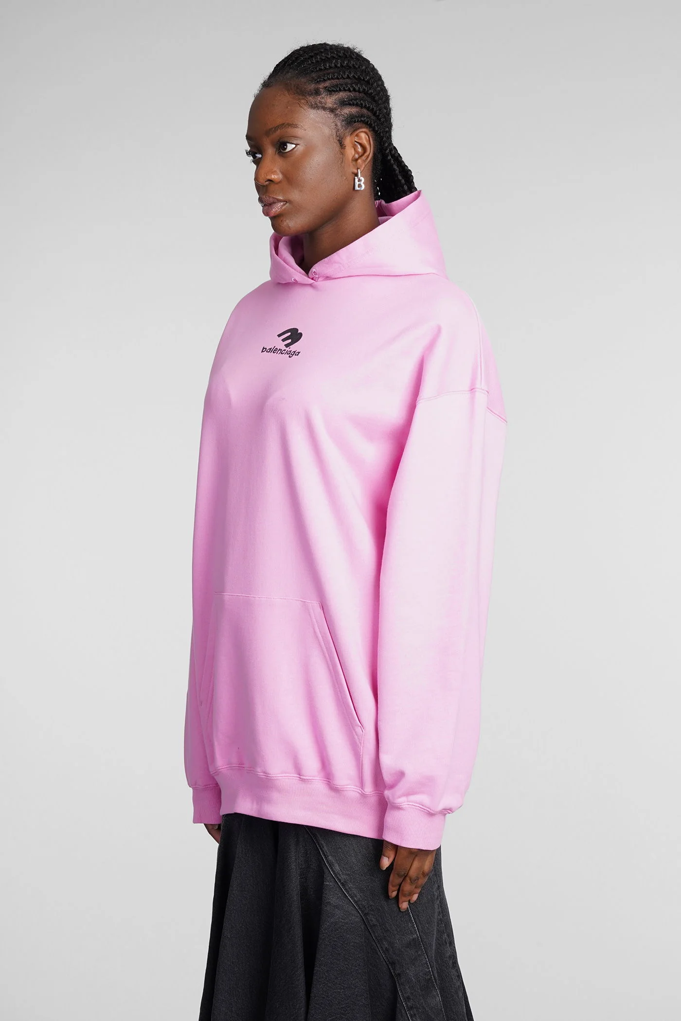 Sweatshirt in rose-pink cotton - Image 4