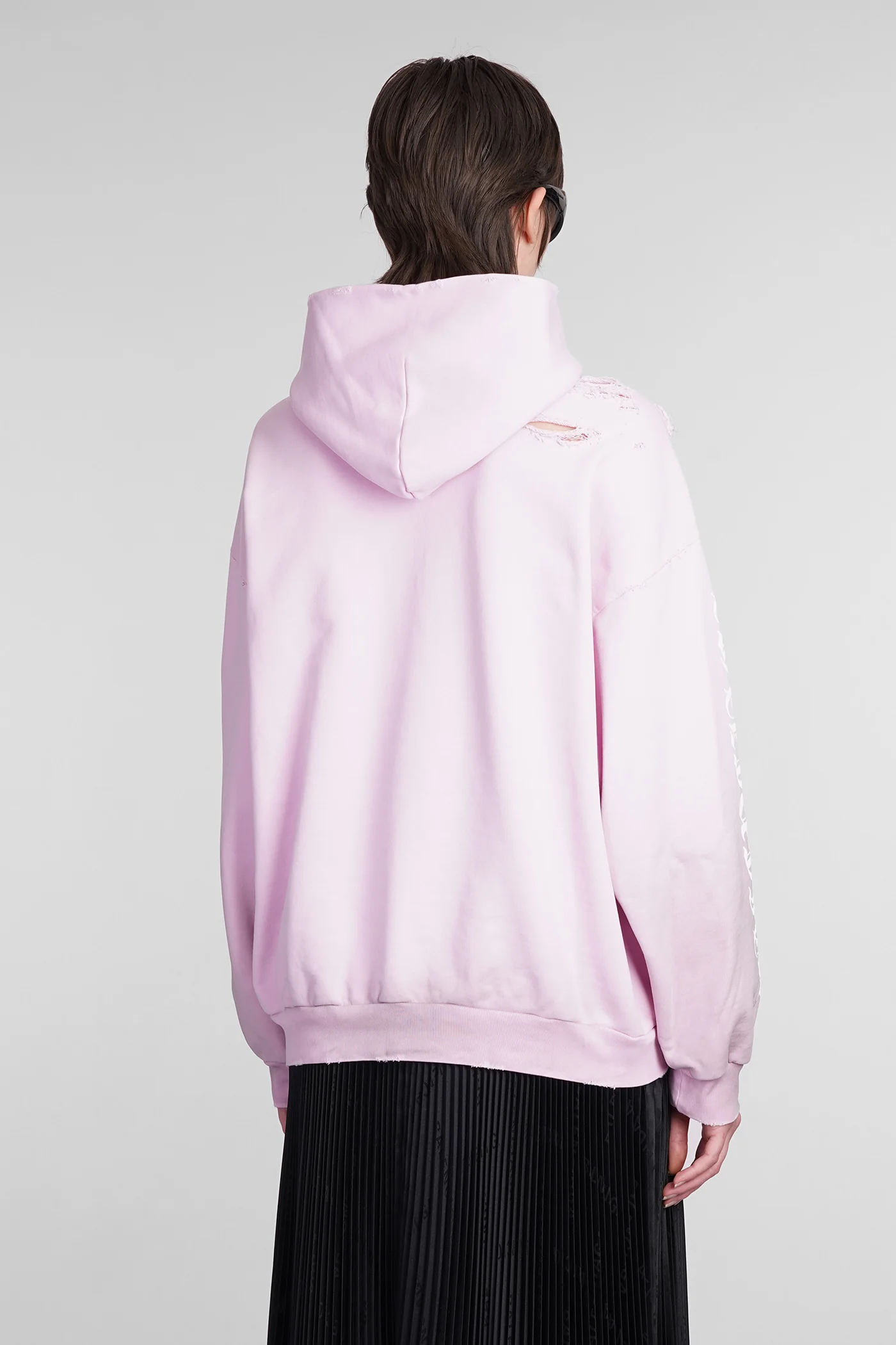 Sweatshirt in rose-pink cotton - Image 3