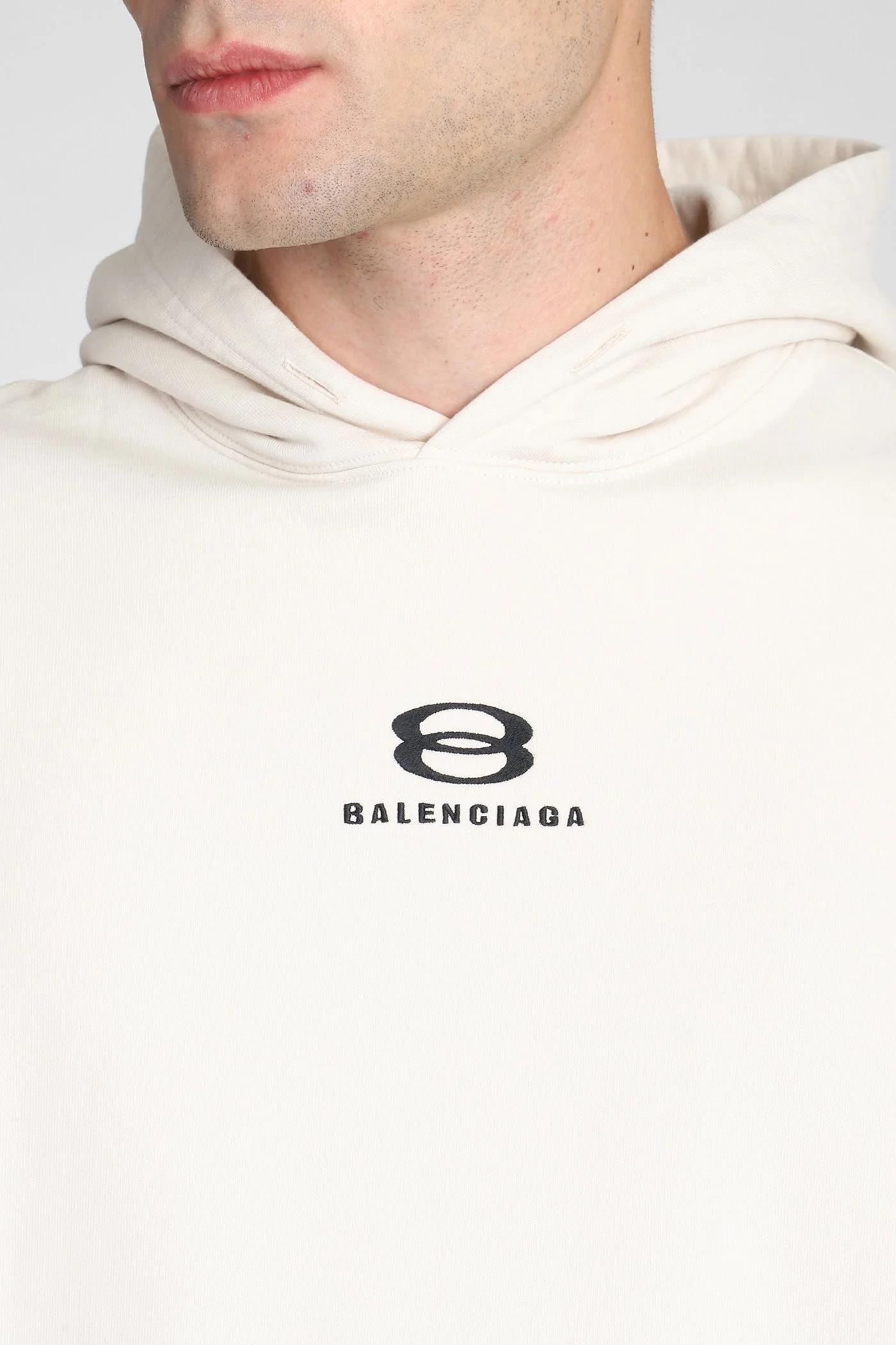 Sweatshirt in white cotton - Image 5