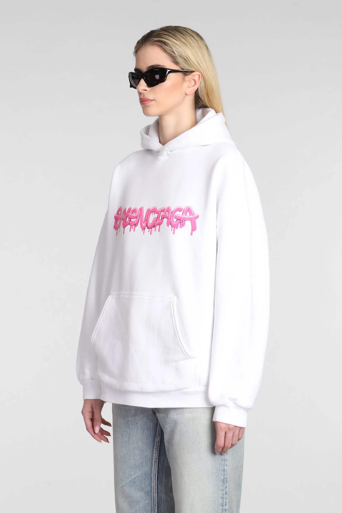 Sweatshirt in white cotton - Image 4