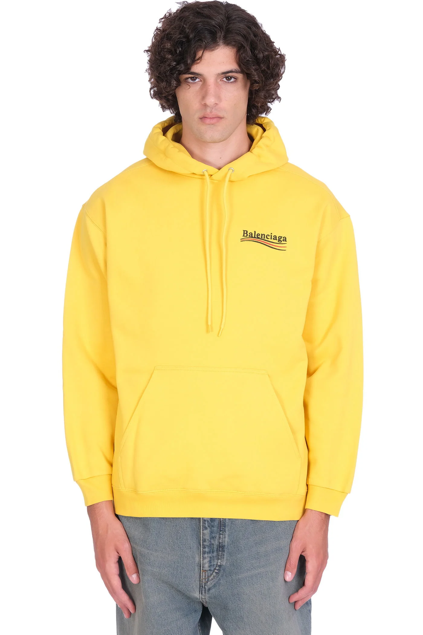 Sweatshirt in yellow cotton