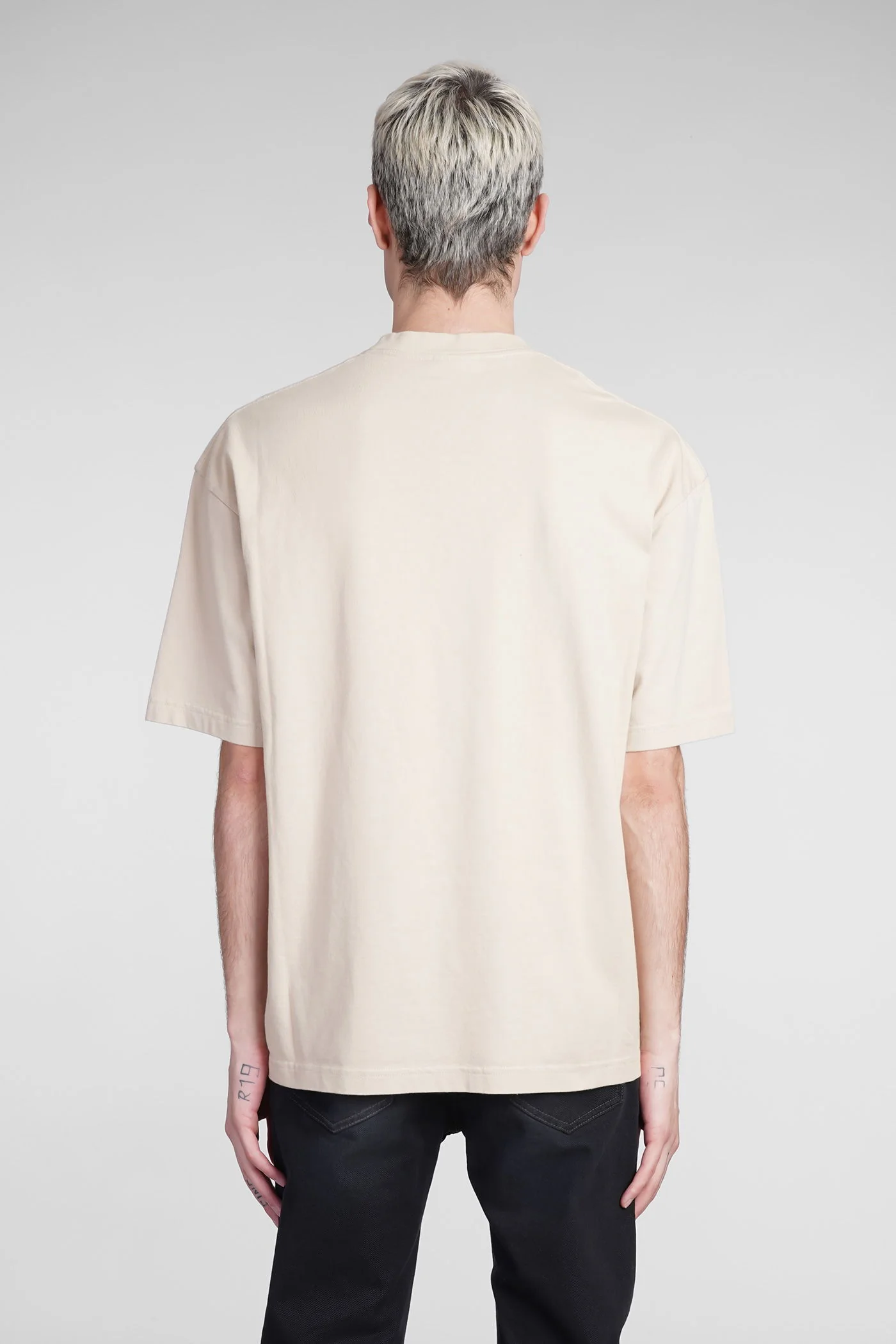 T-Shirt in beige cotton - Image 3