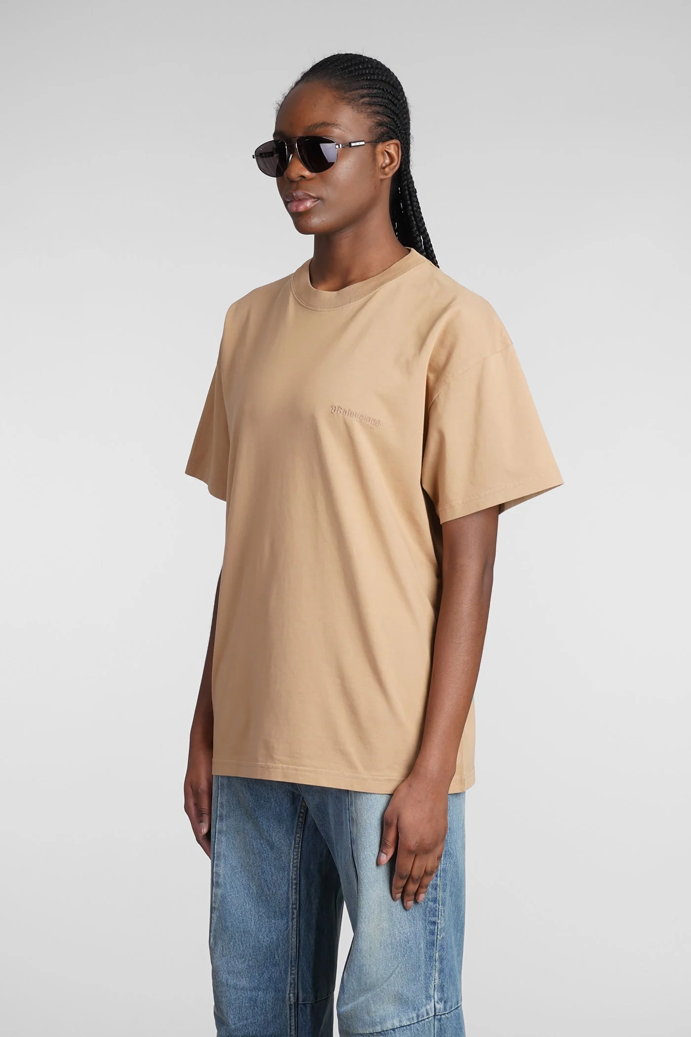 T-Shirt in beige cotton - Image 4