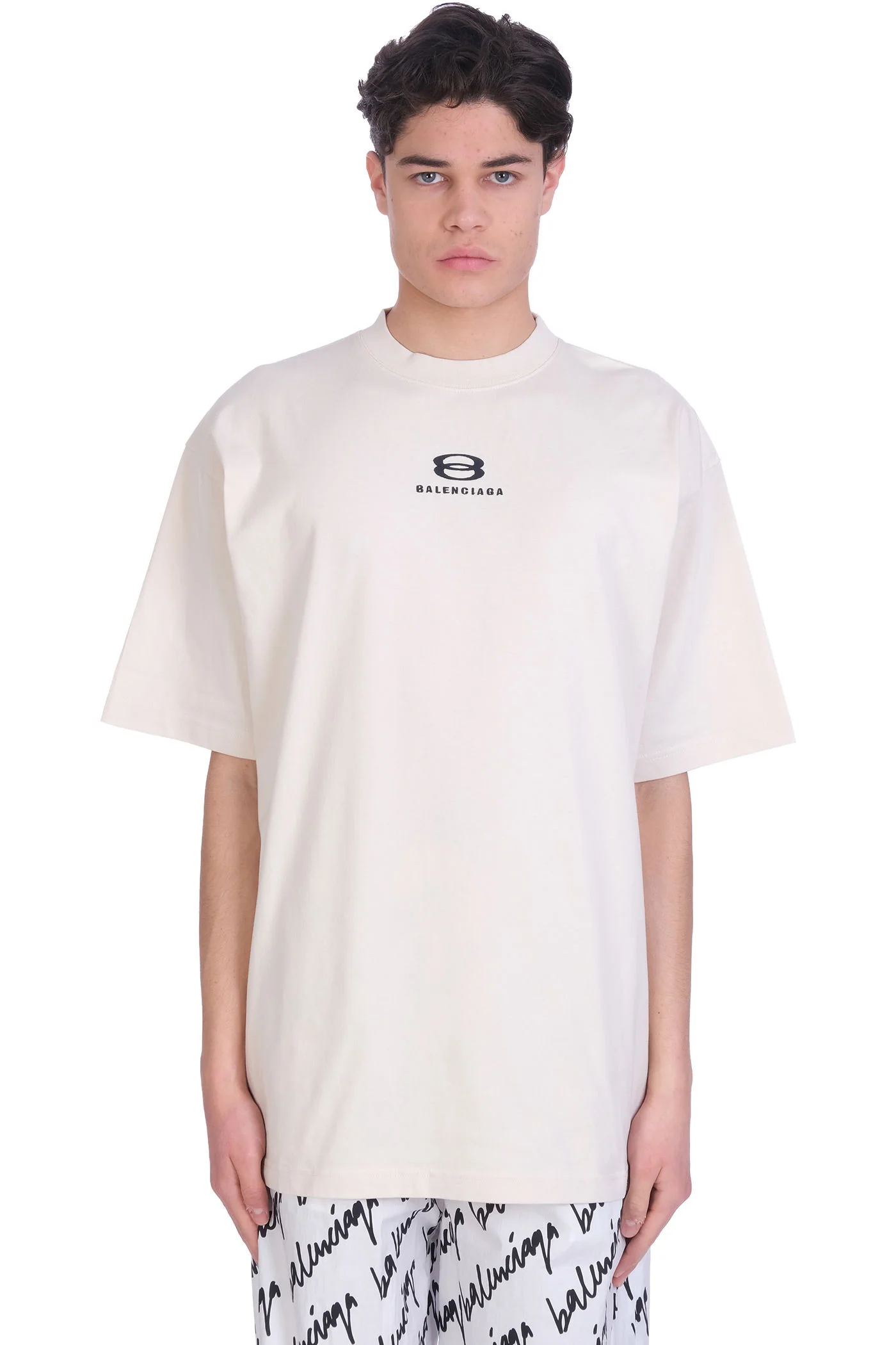 T-Shirt in beige cotton