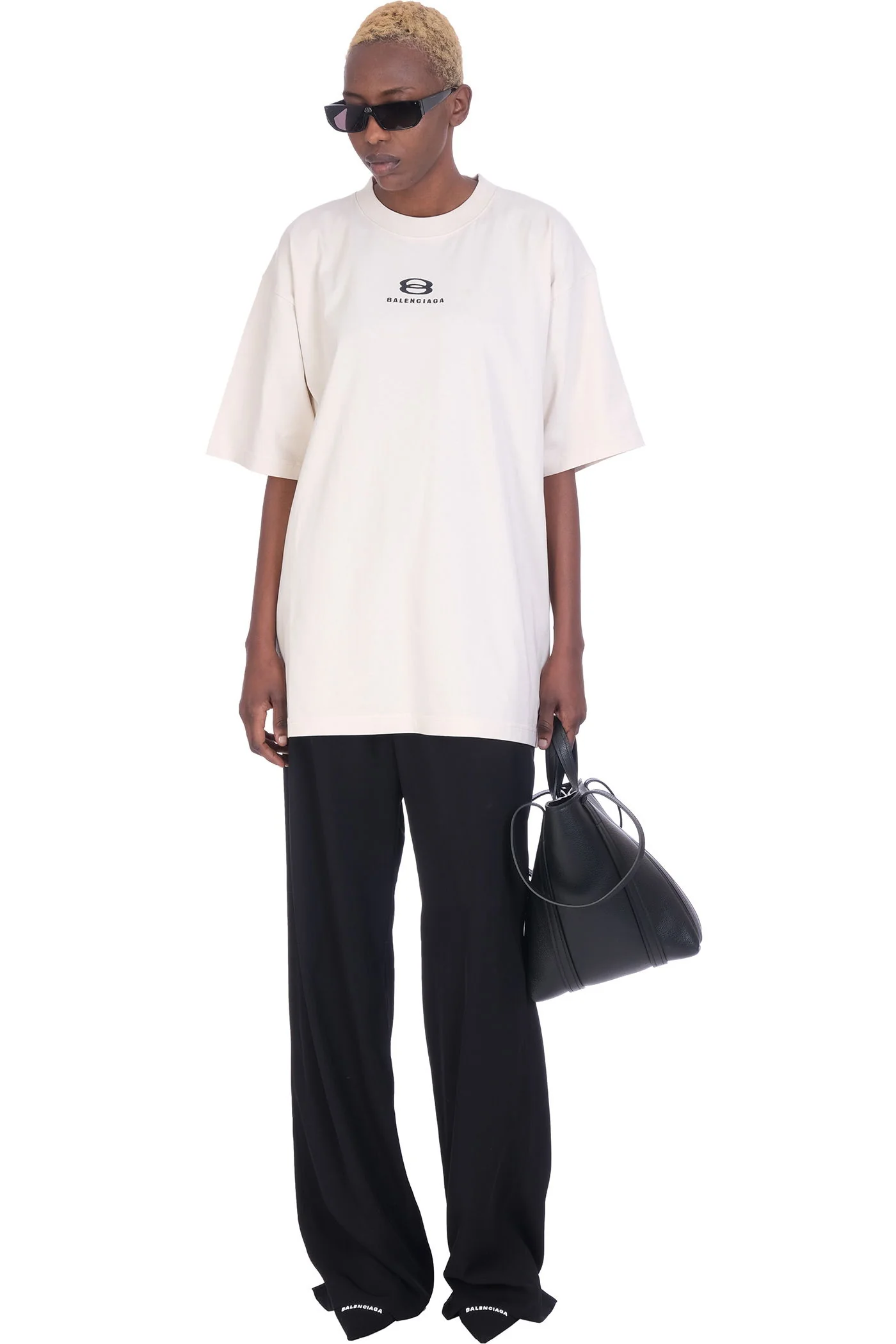 T-Shirt in beige cotton - Image 2