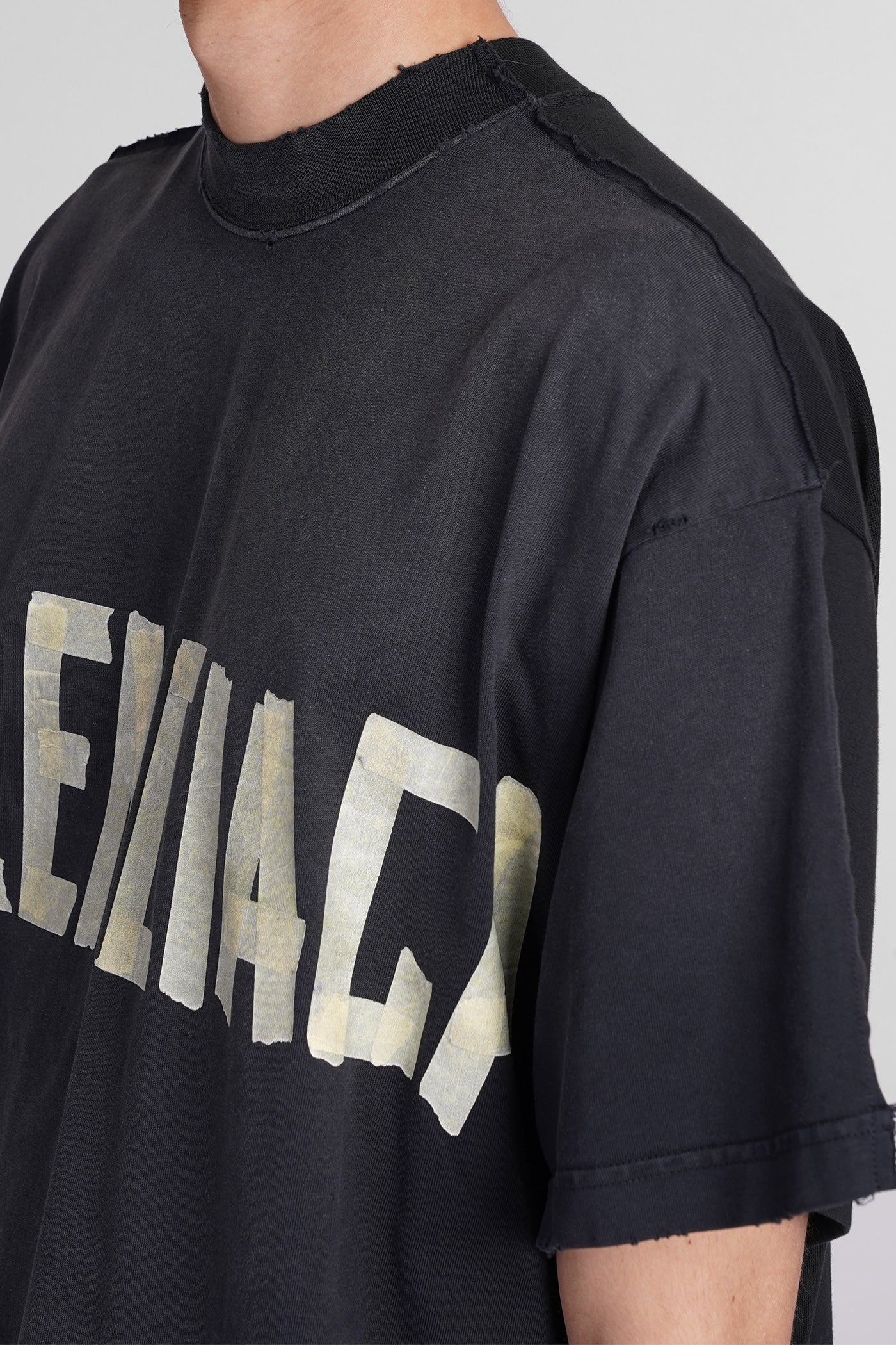 T-Shirt in black cotton - Image 5