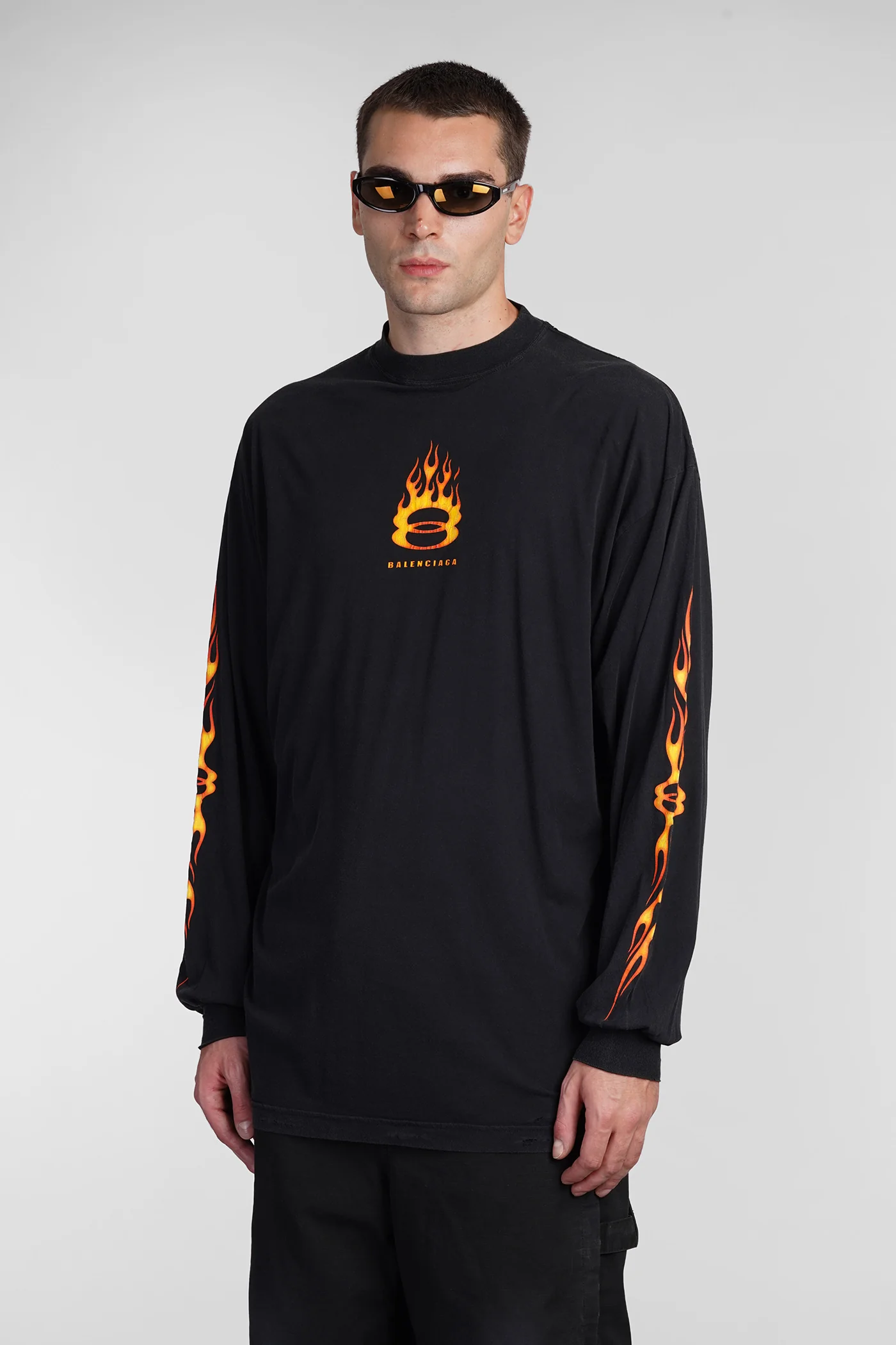 T-Shirt in black cotton