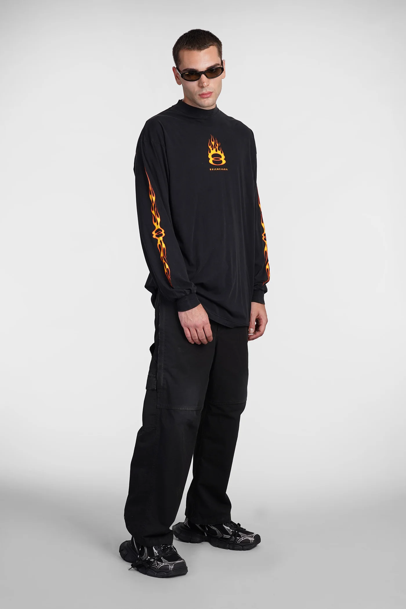 T-Shirt in black cotton - Image 2