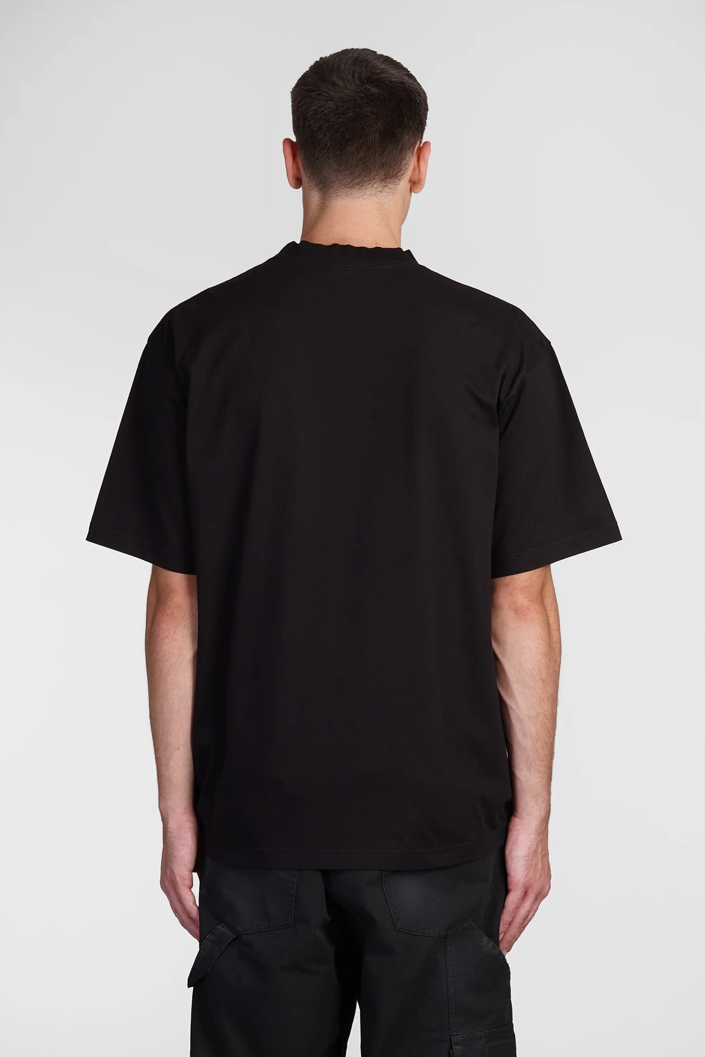 T-Shirt in black cotton - Image 3